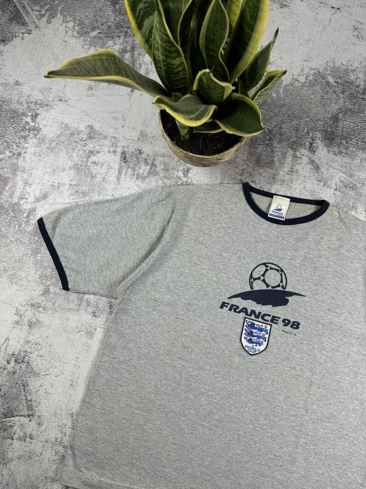 Vintage France 1994 ISL England 1998 Football Shirt Tee Jersey Size US XL / EU 56 / 4 - 4 Thumbnail