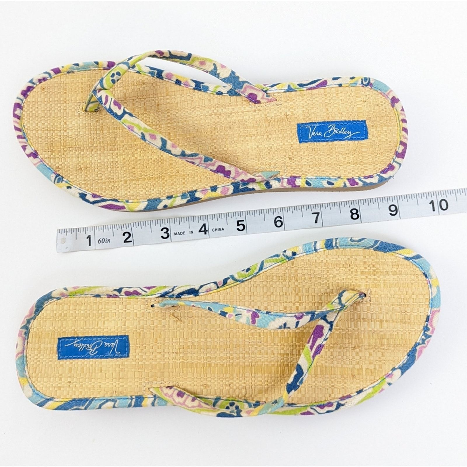 Vera Bradley Vera Bradley Straw Flip Flop Sandals in Capri Blue - 6.5 Size US 6.5 / IT 36.5 - 9 Thumbnail