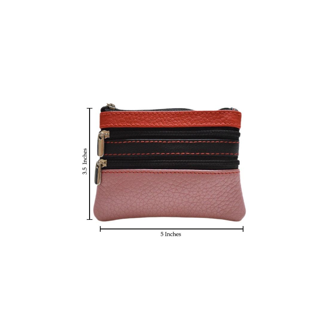 Handmade Leather coin purse credit card wallet with key chain holder Size ONE SIZE - 1 Thumbnail