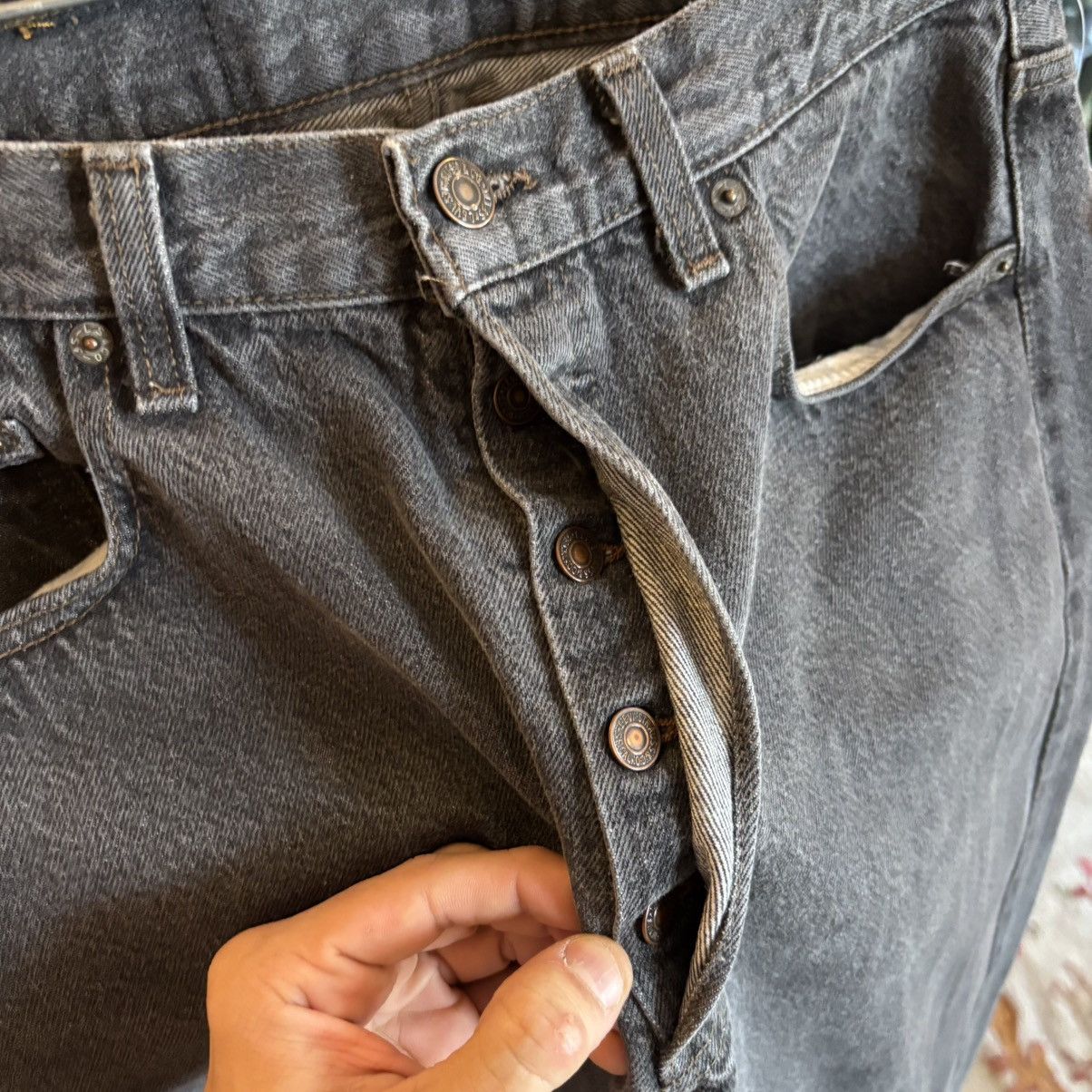 Levi's × Vintage Vintage 1990s Levi’s 501xx Black Faded Denim Pants USA Made Size US 34 / EU 50 - 4 Thumbnail