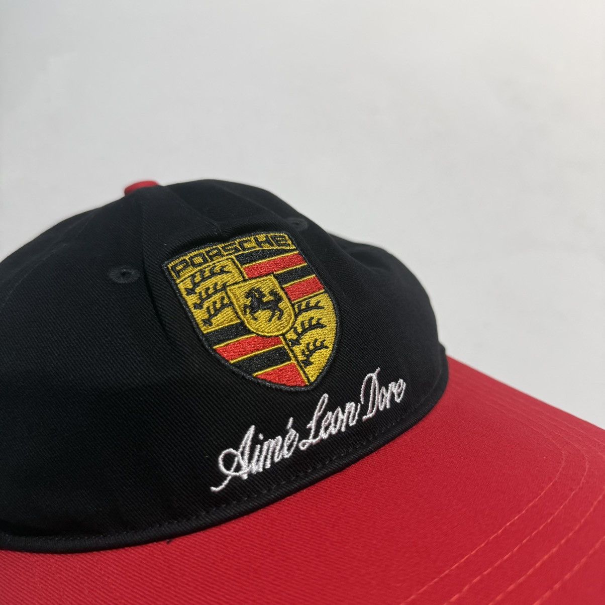 Aime Leon Dore × Porsche Design Aime Leon Dore Black Porsche Script Hat Size ONE SIZE - 2 Thumbnail