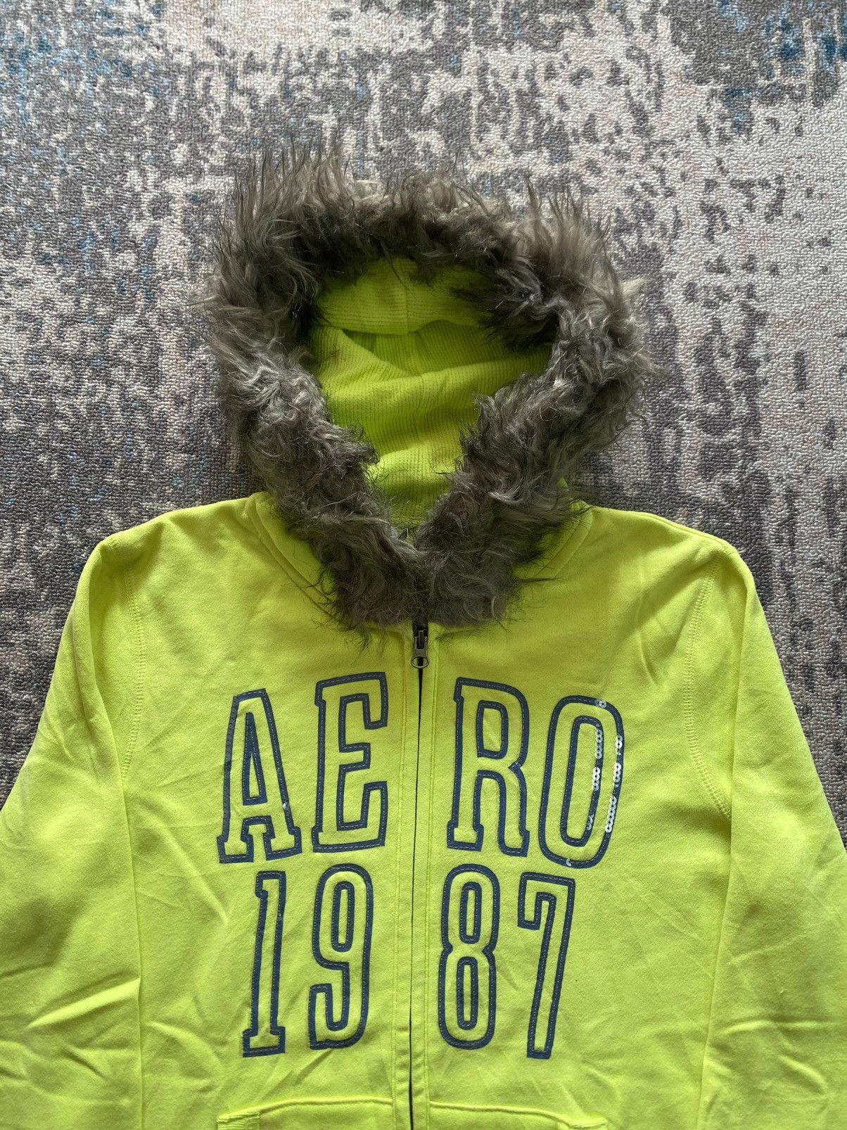 If Six Was Nine × Japanese Brand × Le Grande Bleu (L.G.B.) Aeropostale fur hoodie ifsix lgb style Size US L / EU 52-54 / 3 - 2 Thumbnail