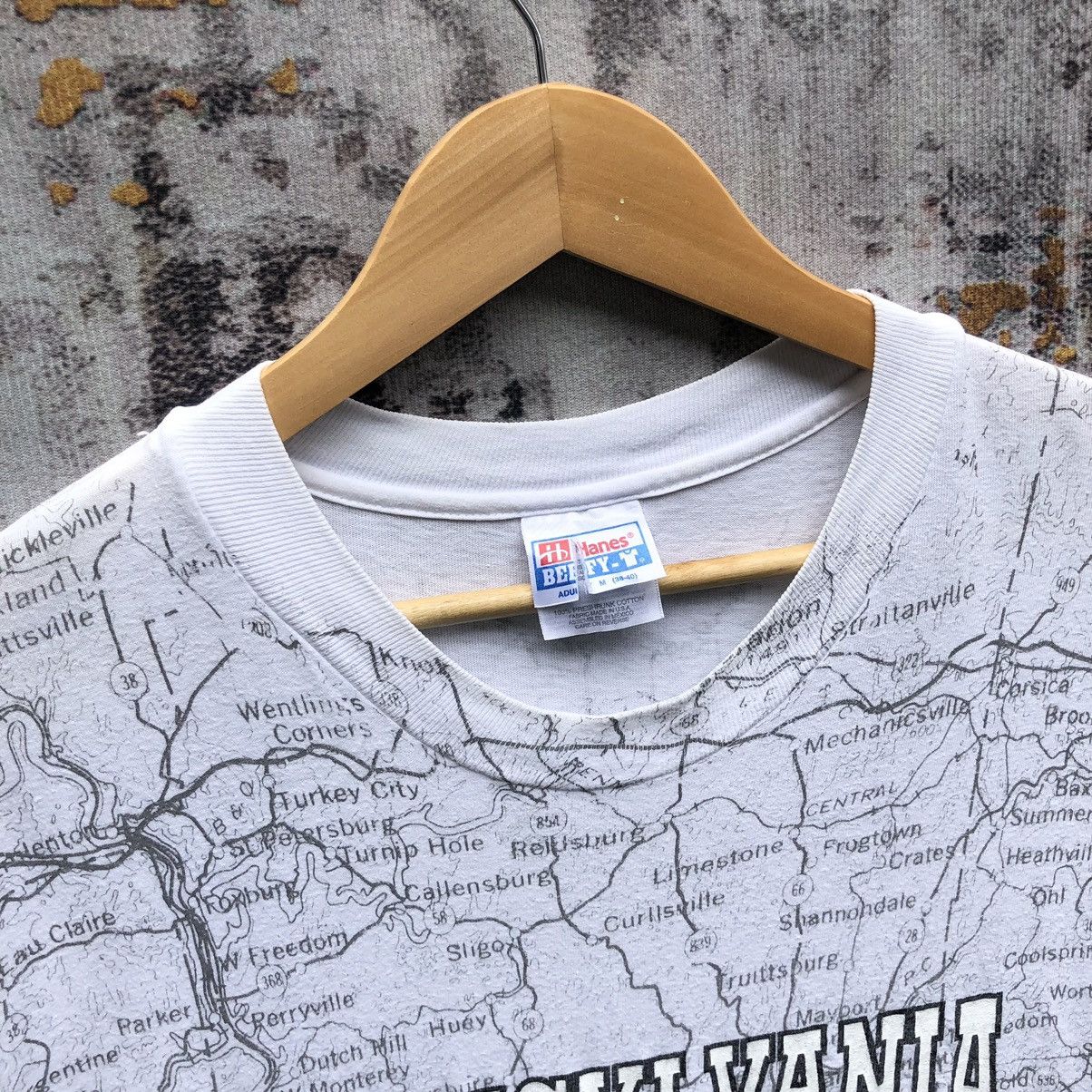 Vintage Pennysylvania 1997 Map Shirt Full Print