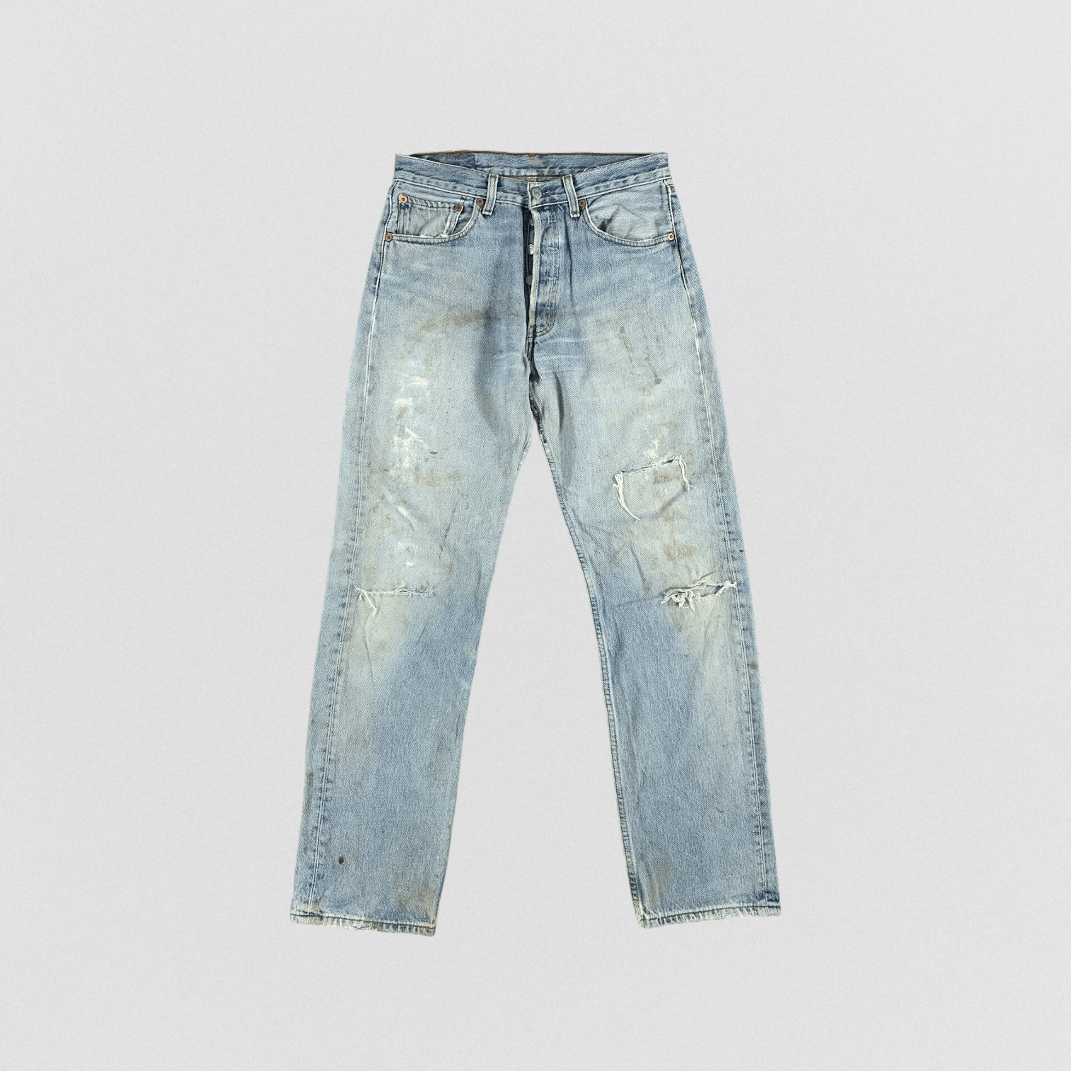 Levi's 90s Vintage Light Wash Levis 501 Jeans-JM2188 Size US 31 - 1 Thumbnail