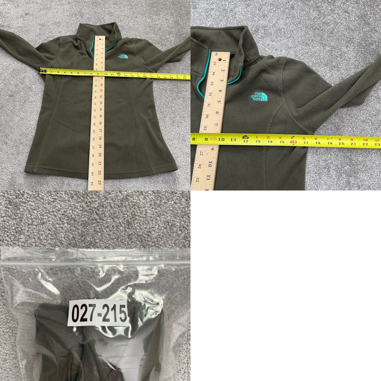 The North Face The North Face Glacier Jacket Womens S Green Fleece 1/4 Zip Outdoor Hiking Breathable Regular Solid Fall Winter Spring Size S / US 4 / IT 40 - 8 Thumbnail