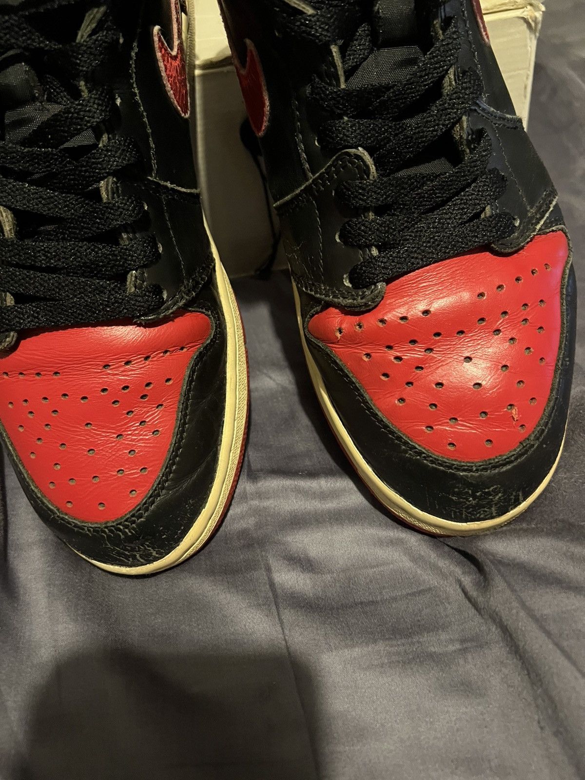 Jordan Brand Nike Air Jordan 1 Bred 1994 size UK 8.5 US 9.5 Size US 9.5 / EU 42-43 - 10 Thumbnail