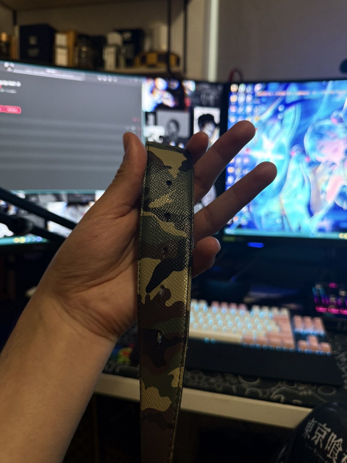 Dolce & Gabbana Dolce Gabbana Reversible Camo / Black Belt Size ONE SIZE - 5 Thumbnail
