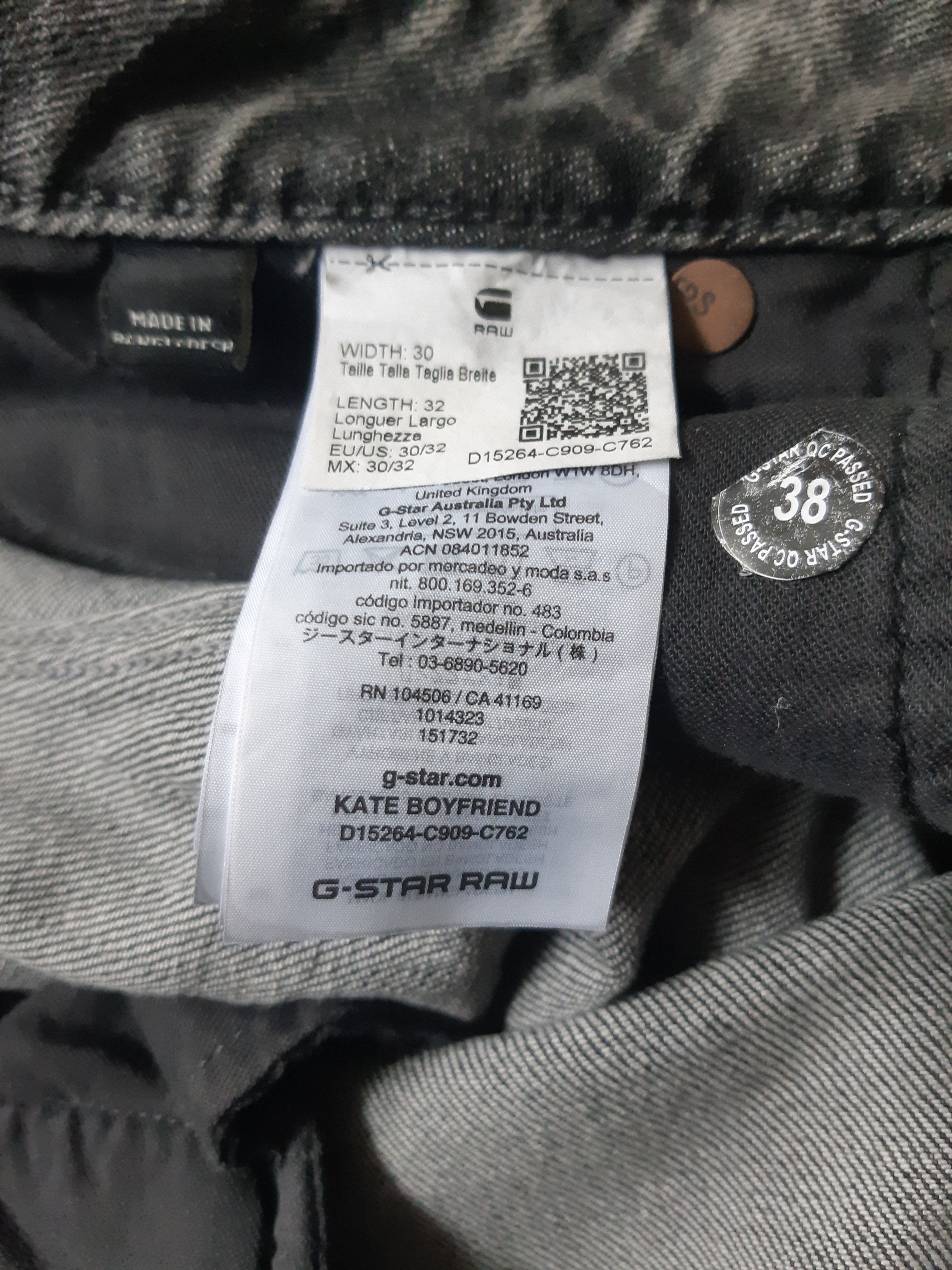 G-Star G-STAR RAW Kate Boyfriend Jeans Faded Carbon Grey NWT Size 30" / US 8 / IT 44 - 8 Thumbnail