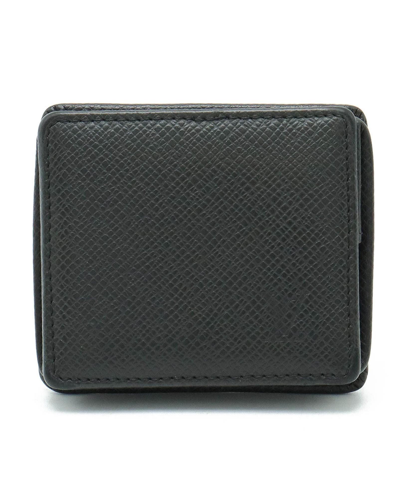 image of Louis Vuitton Sophisticated Leather Coin Purse With Timeless Design in Black, Women's