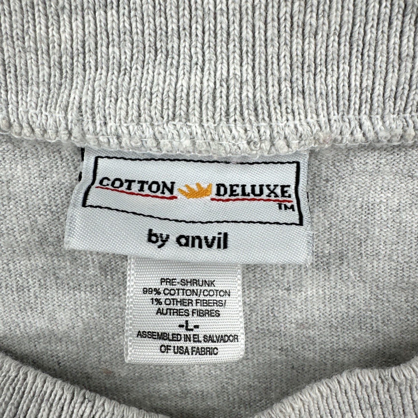 Anvil VINTAGE Anvil Shirt XL Men Heather Gray Cotton Deluxe 1990s T Shirt Graphic Tee Sportswear/Beach size XL Mens Size US XL / EU 56 / 4 - 6 Thumbnail