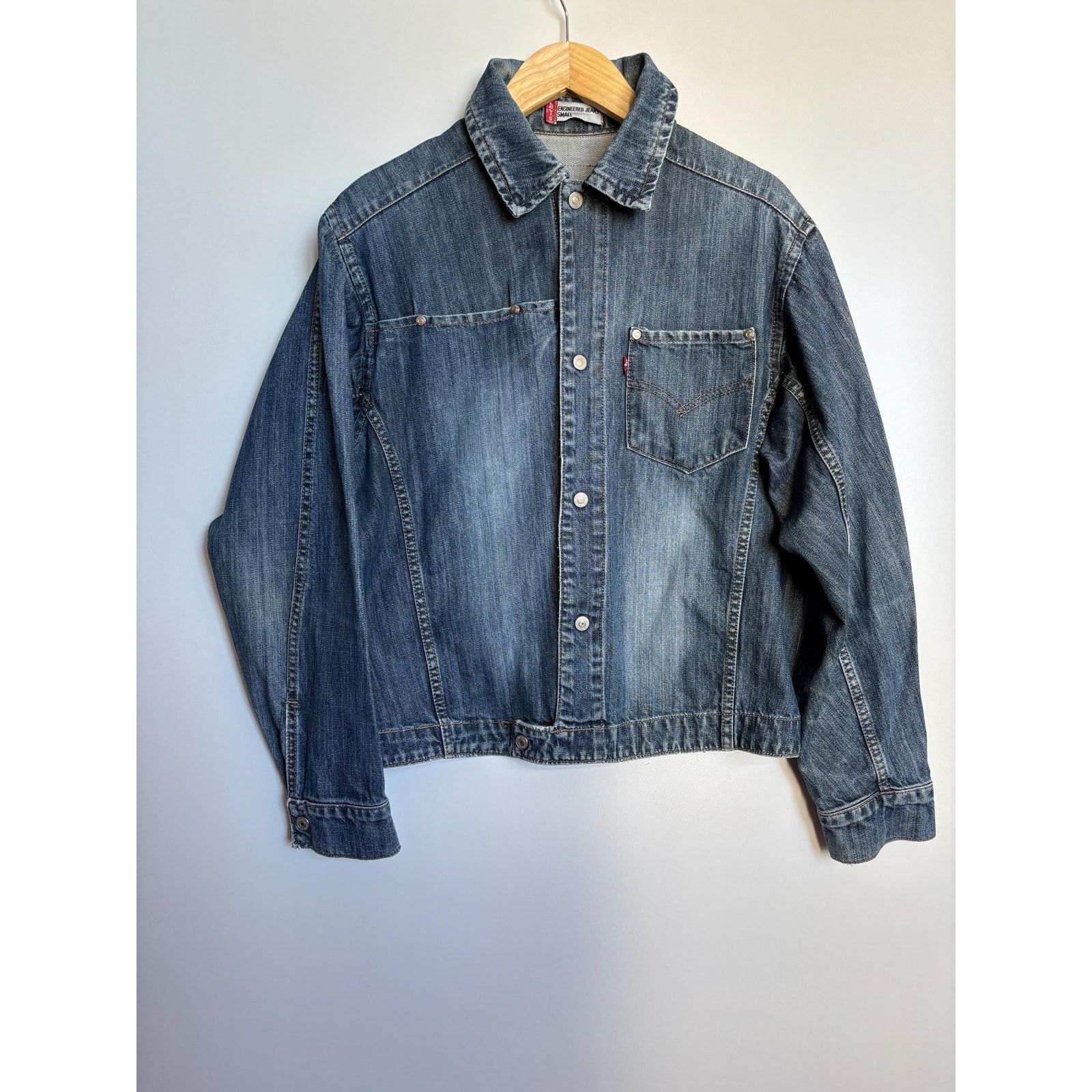 Japanese Brand × Levi's × Levi's Vintage Clothing Vintage Levi's Engineered Small Twisted Denim Jacket Y2K Size US S / EU 44-46 / 1 - 4 Thumbnail