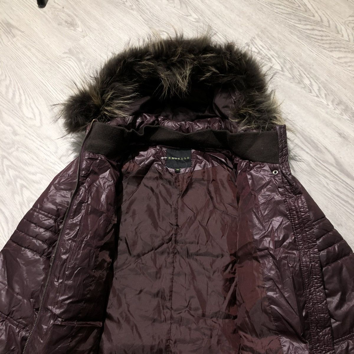 Japanese Brand 2000s Ragello Puffer Down Jacket Fur Ziphoodie Lgb Size US L / EU 52-54 / 3 - 14 Thumbnail