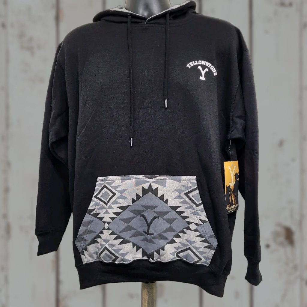 Logo 7 Yellowstone Dutton Ranch Logo Hoodie Adult XL Black Gray Southwestern Size US XL / EU 56 / 4 - 1 Thumbnail