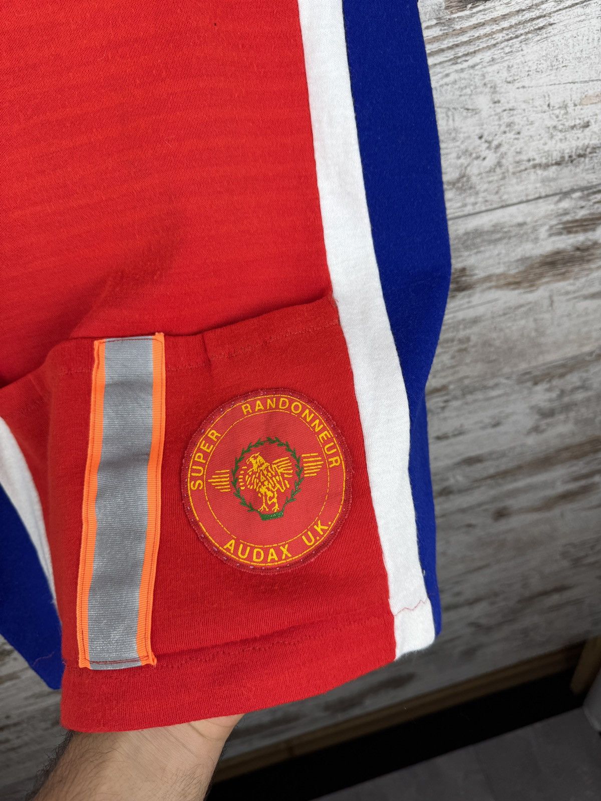 Vintage 70s Audax UK Vintage Wool Cycling Jersey T-shirt tee mens Size US L / EU 52-54 / 3 - 12 Thumbnail
