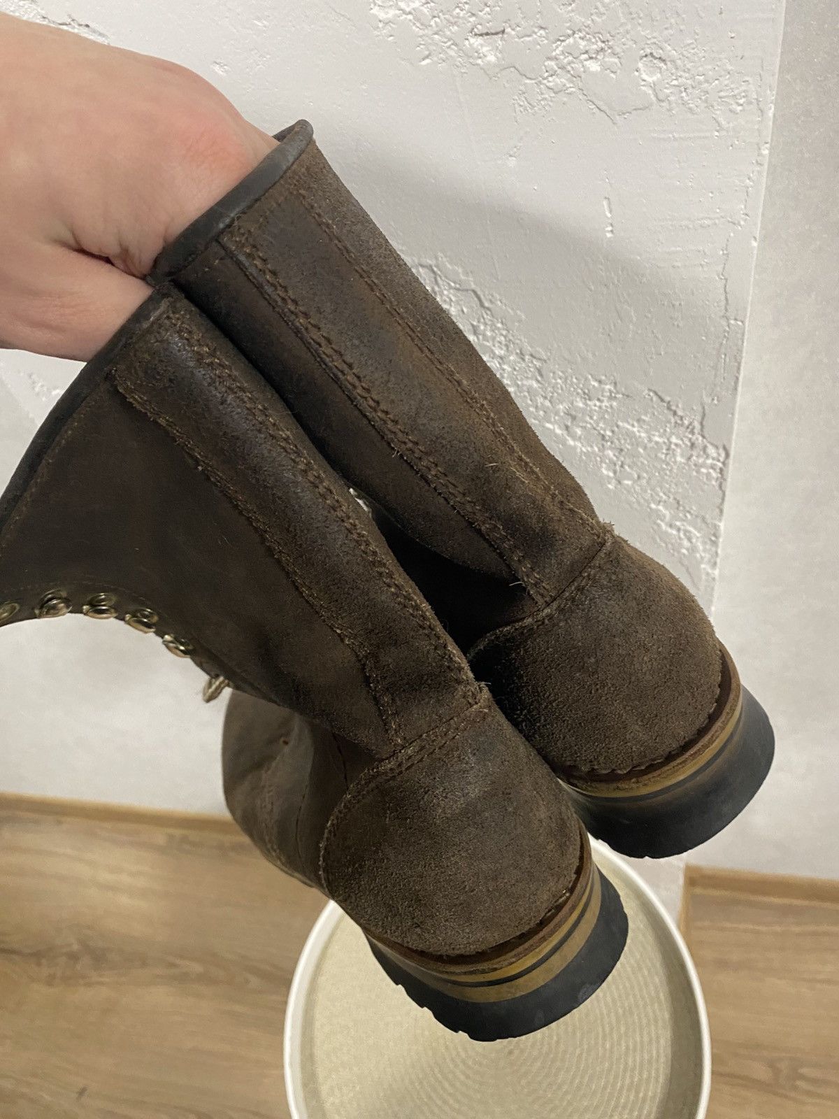 Vintage Vintage Brown Suede Rare Lace Up Logger Boots Size US 7 / EU 40 - 7 Thumbnail
