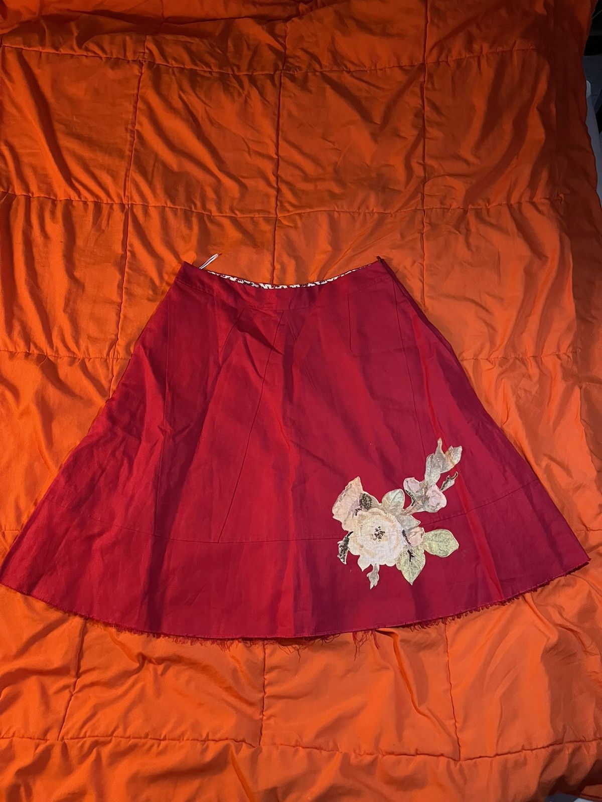 image of Vintage Kenzo Jupe in Red, Women's (Size 30)