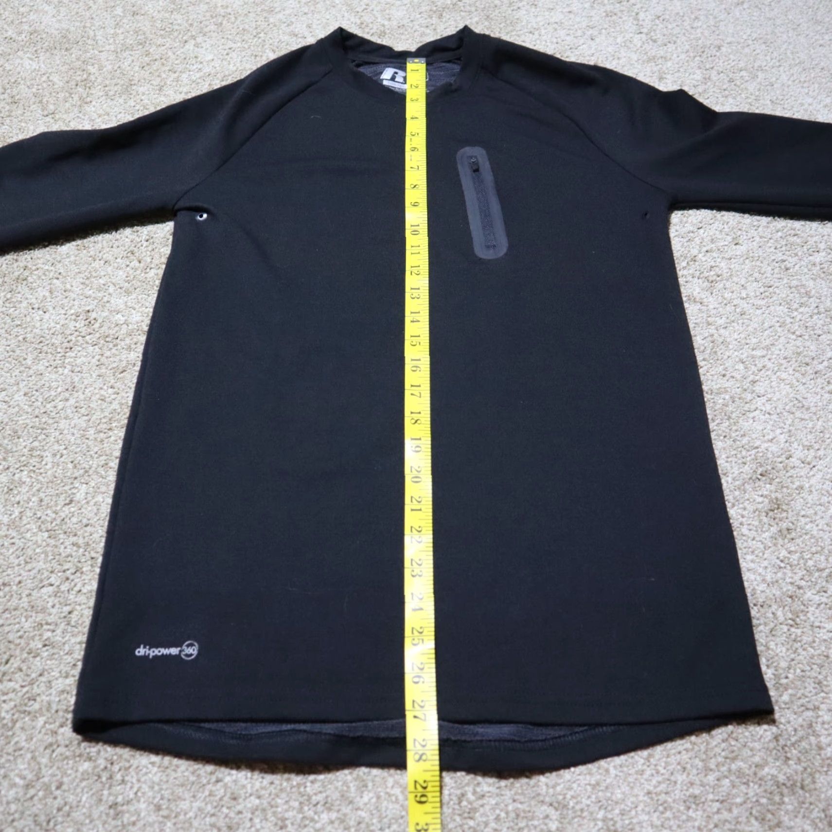 Vintage Russell Dri-Power 360 Training Fit Zip Pocket Jacket Shirt Women's Size S Black Lightweight Breathable Pockets Activewear 90s? Size S / US 4 / IT 40 - 5 Thumbnail
