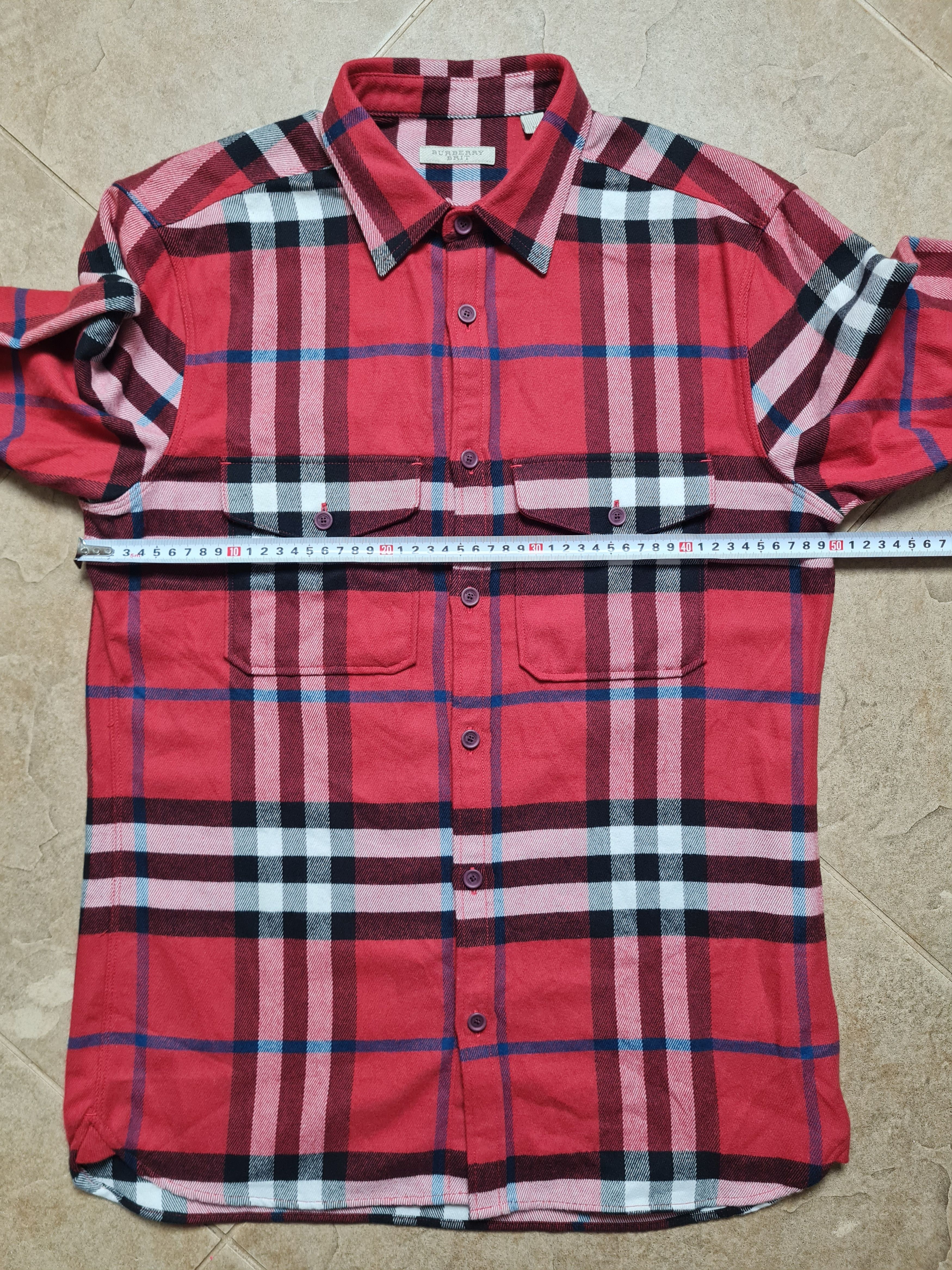 Burberry Burberry Nova Check Flannel Shirt Red Plaid Mens Button Up Size US M / EU 48-50 / 2 - 9 Thumbnail