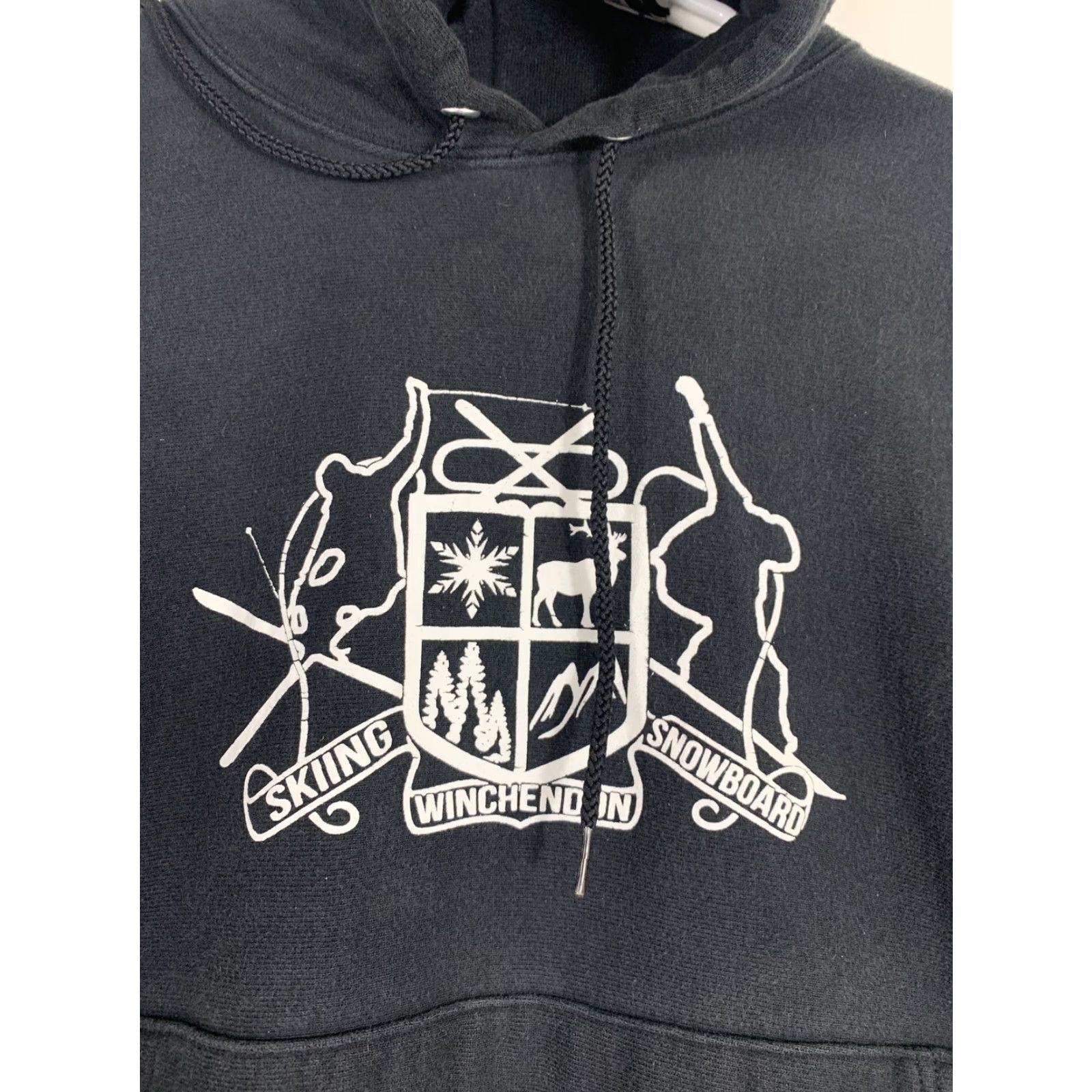 Champion Champions Hoodie Mens Medium Black Pullover Reversible Skiing Winchendon Size US M / EU 48-50 / 2 - 2 Thumbnail