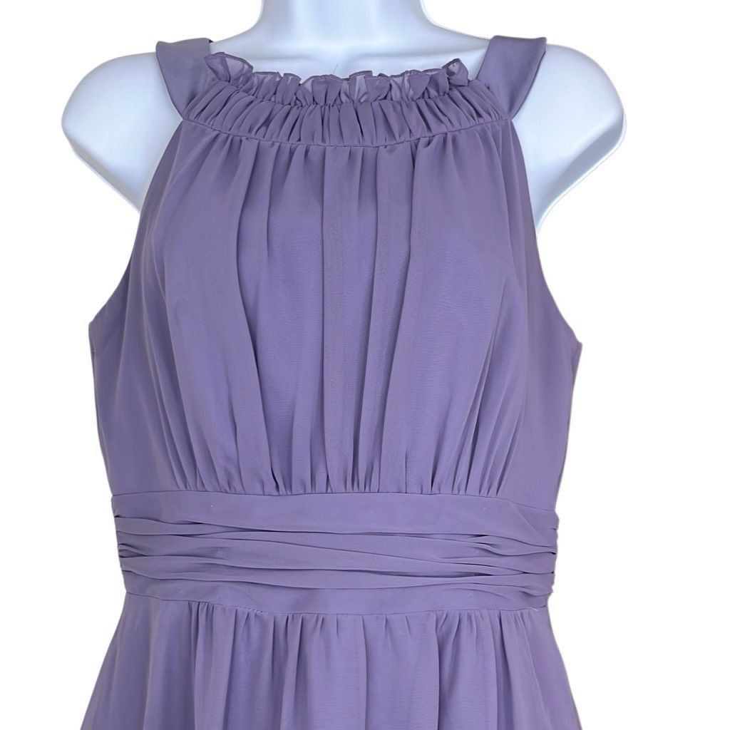Other Alfred Angelo Womens 8 Purple Organza Fit N Flare Bridesmaid Size M / US 6-8 / IT 42-44 - 4 Thumbnail