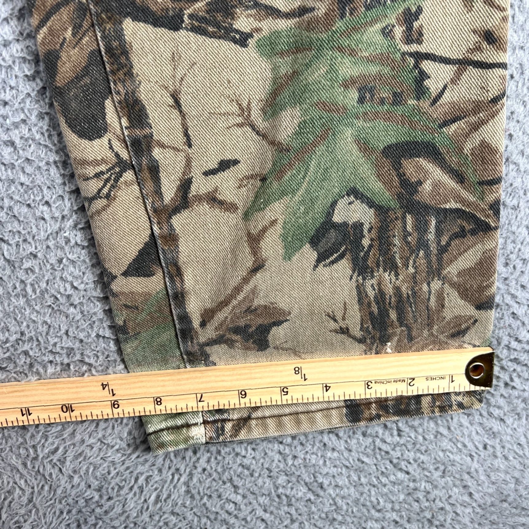 Realtree VINTAGE Duxbak Jeans Mens 34 Denim Jeans Camouflage 90s Grunge Pockets 5-Pocket Belt Loops Brown Size US 34 / EU 50 - 4 Thumbnail