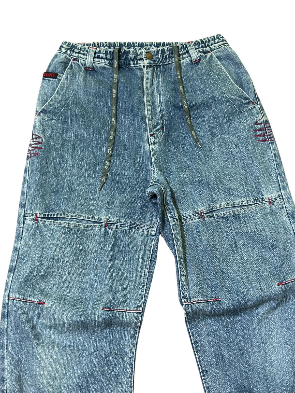 Japanese Brand VINTAGE PJ'S SURF DRAWSTRING JEANS Size US 28 / EU 44 - 4 Thumbnail