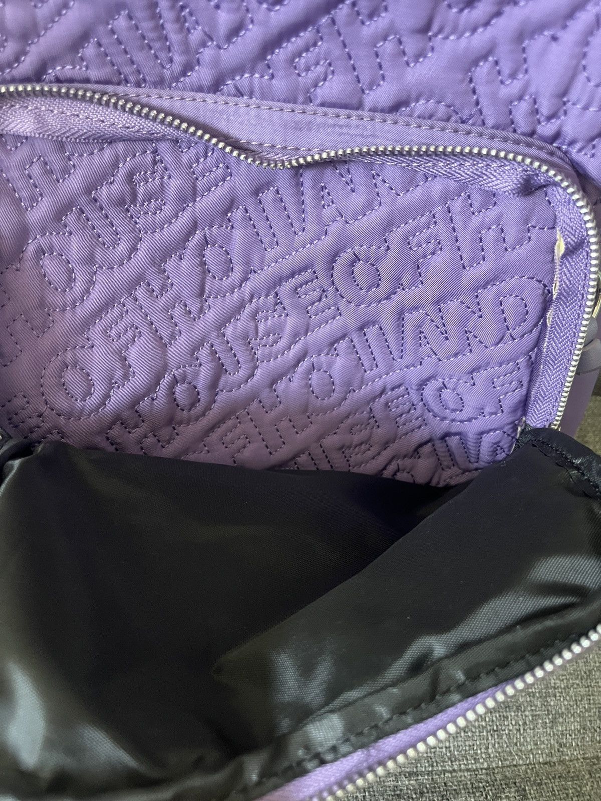 House Of Holland House of Holland Quilted Logo Backpack Purple Size ONE SIZE - 9 Thumbnail