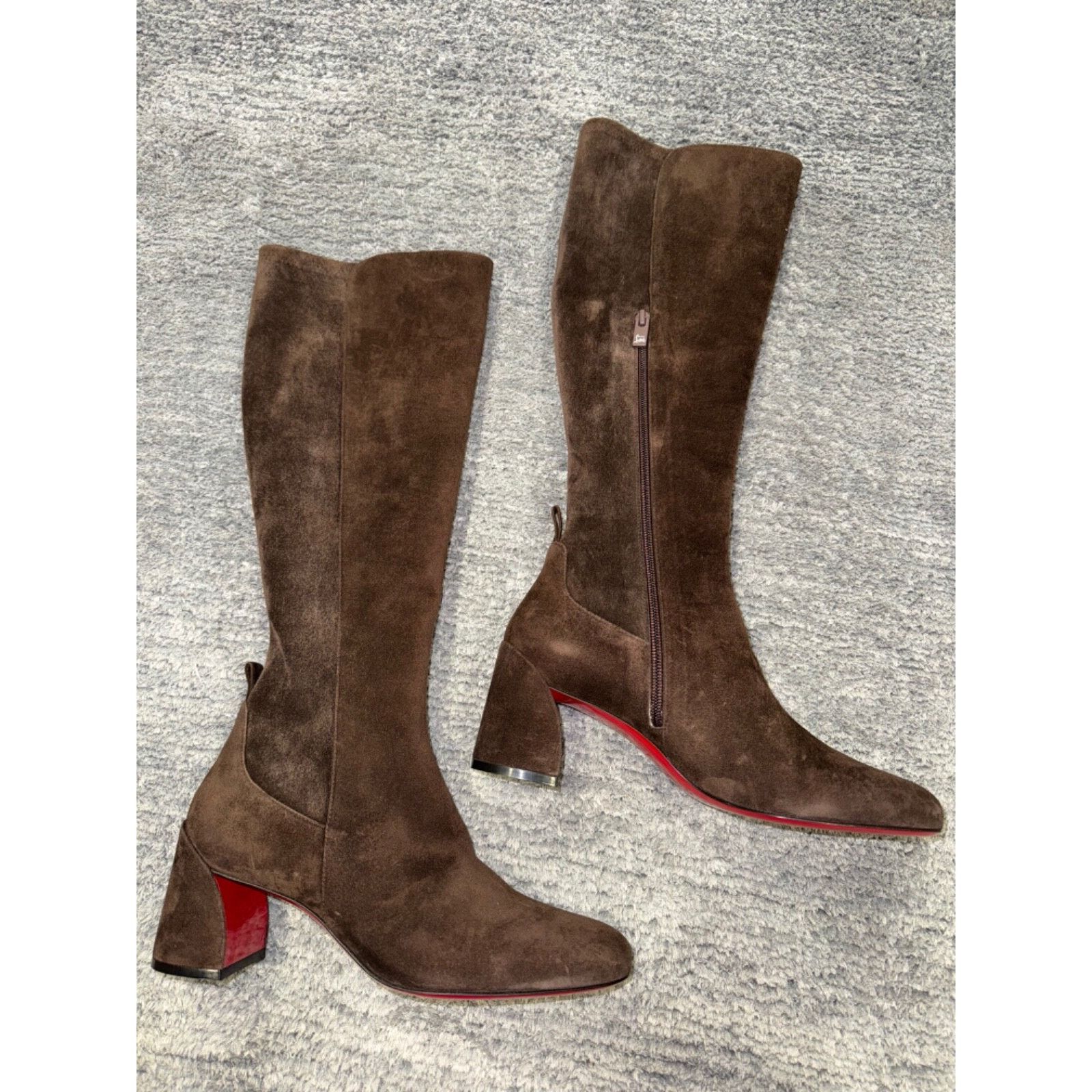Christian Louboutin Christian Louboutin Jane Botta 55 Cosme Dark Brown Suede Size US 10 / IT 40 - 2 Thumbnail