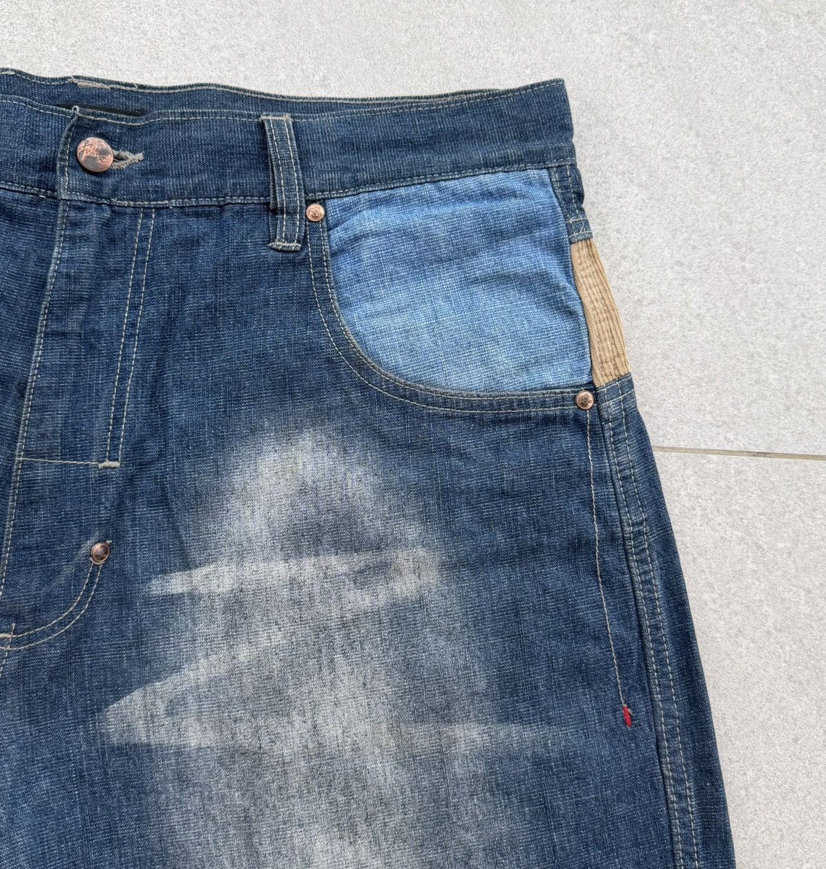 Fubu FUBU The Collection Baggy Jeans Patchwork Vintage Hip Hop Size US 36 / EU 52 - 8 Thumbnail