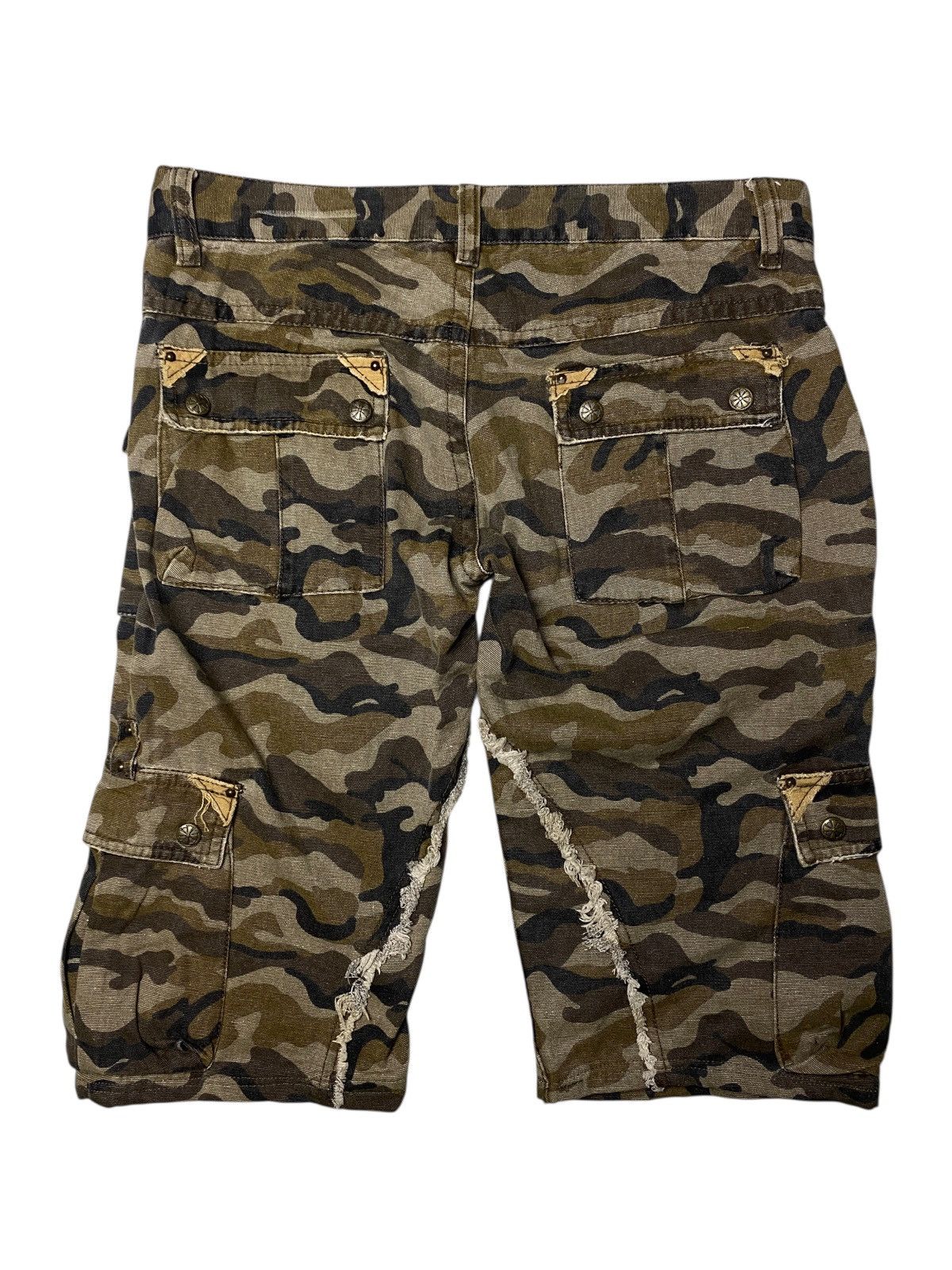 If Six Was Nine 2000's Midas Camo Laced Up Ring Shorts Size US 29 - 7 Thumbnail