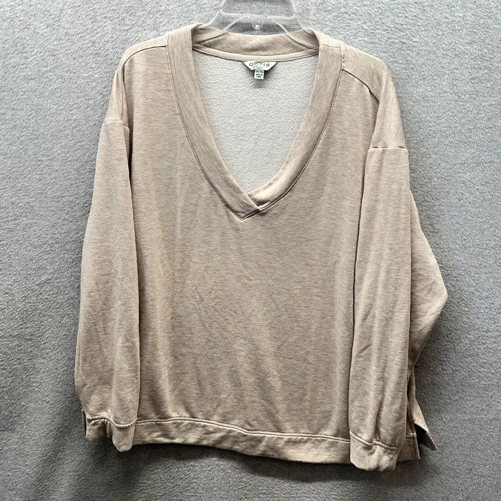 Orvis VINTAGE Orvis Sweater Womens 2XL Brown V-Neck Knit Pullover Long Sleeve Casual Womens 80s 90s American Size XXL / US 16-18 / IT 52-54 - 2 Thumbnail