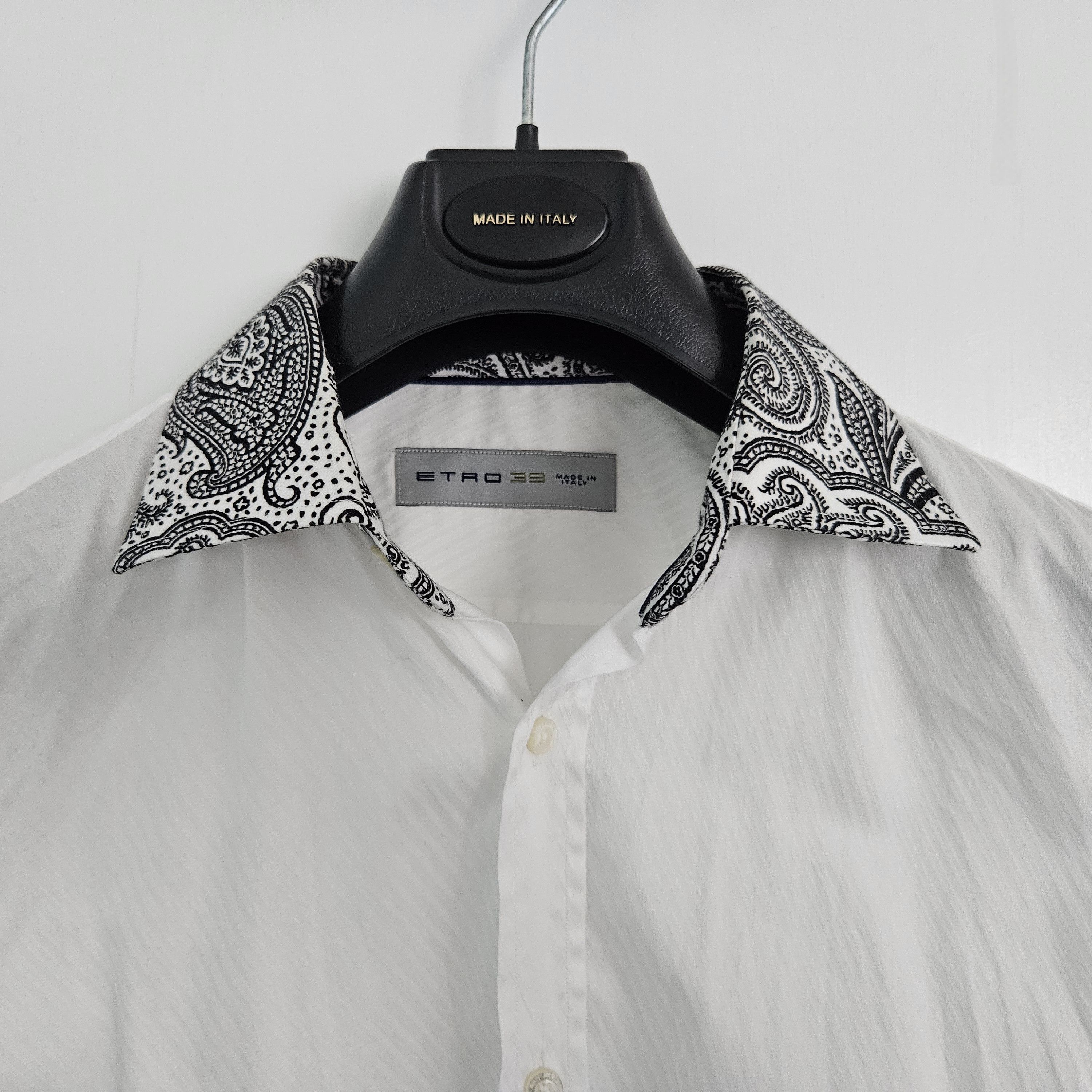 Etro Etro Contrast Paisley Collar & Cuffs Dress Shirt – Size US M Size US M / EU 48-50 / 2 - 1 Thumbnail