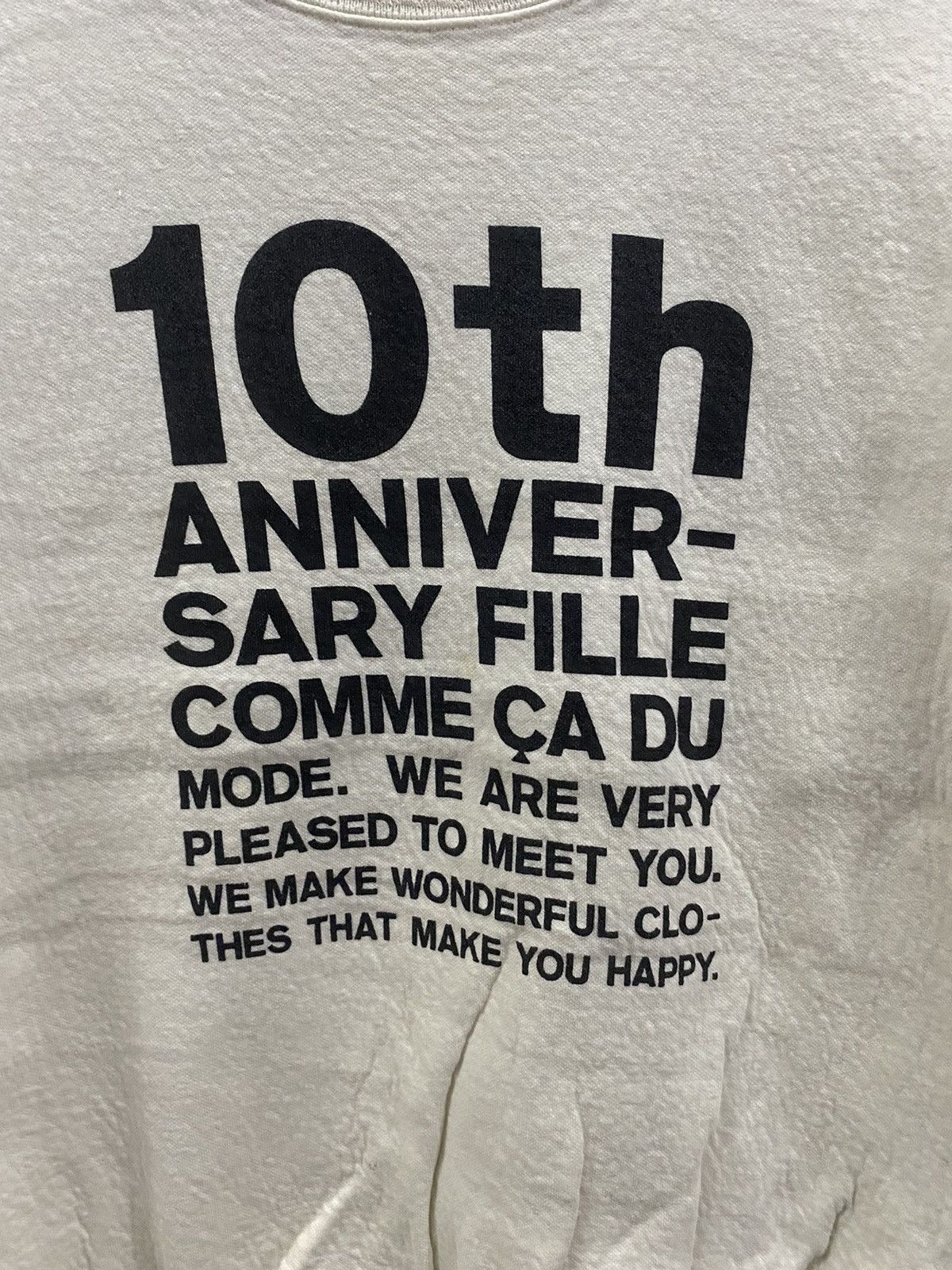 Japanese Brand Comme ca du mode 10th annivesary crewneck Size US M / EU 48-50 / 2 - 3 Thumbnail