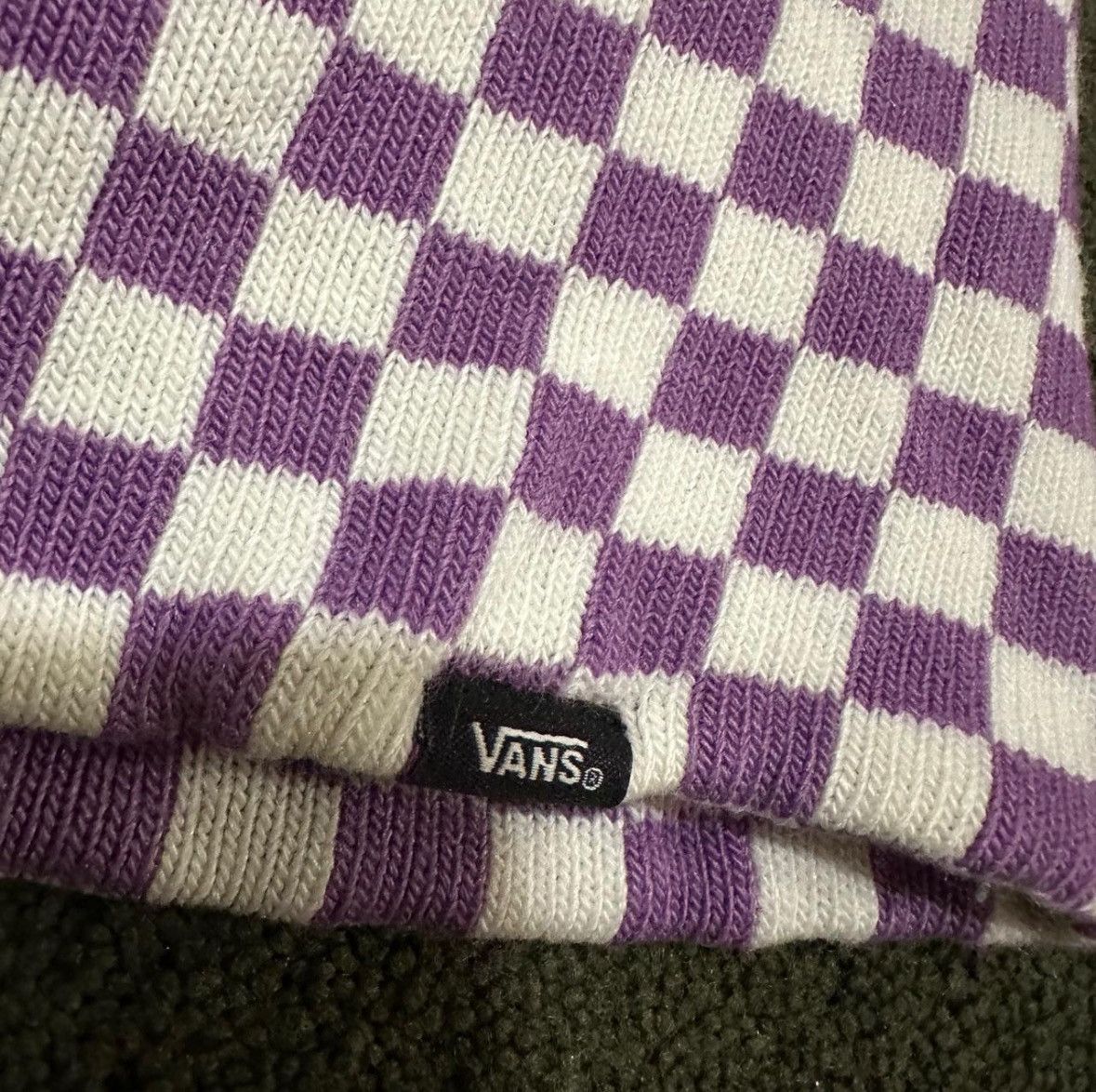 Vans Purple and white Vans checkerboard beanie Size ONE SIZE - 3 Thumbnail
