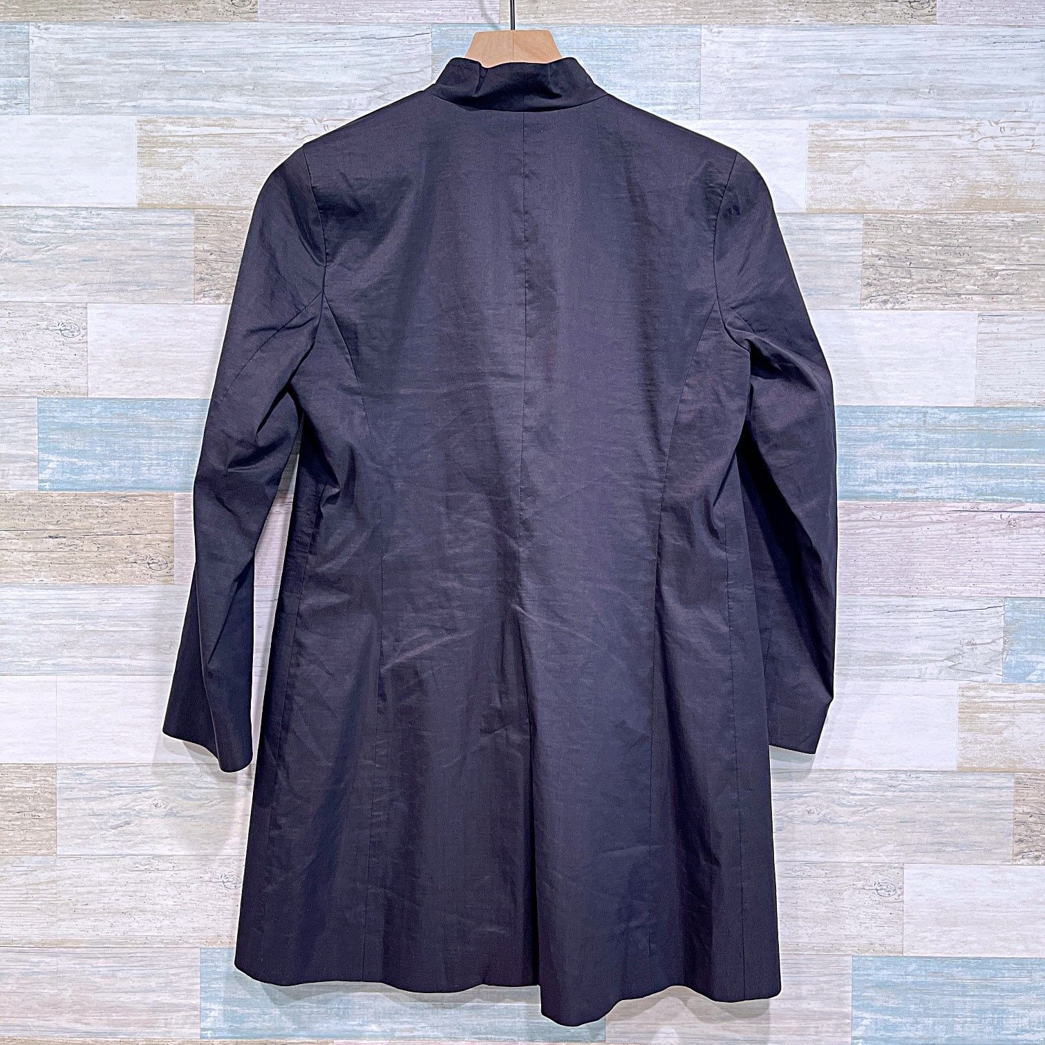 Eileen Fisher Eileen Fisher Silk Lined Collarless Longline Blazer Black 4 Size S / US 4 / IT 40 - 3 Thumbnail