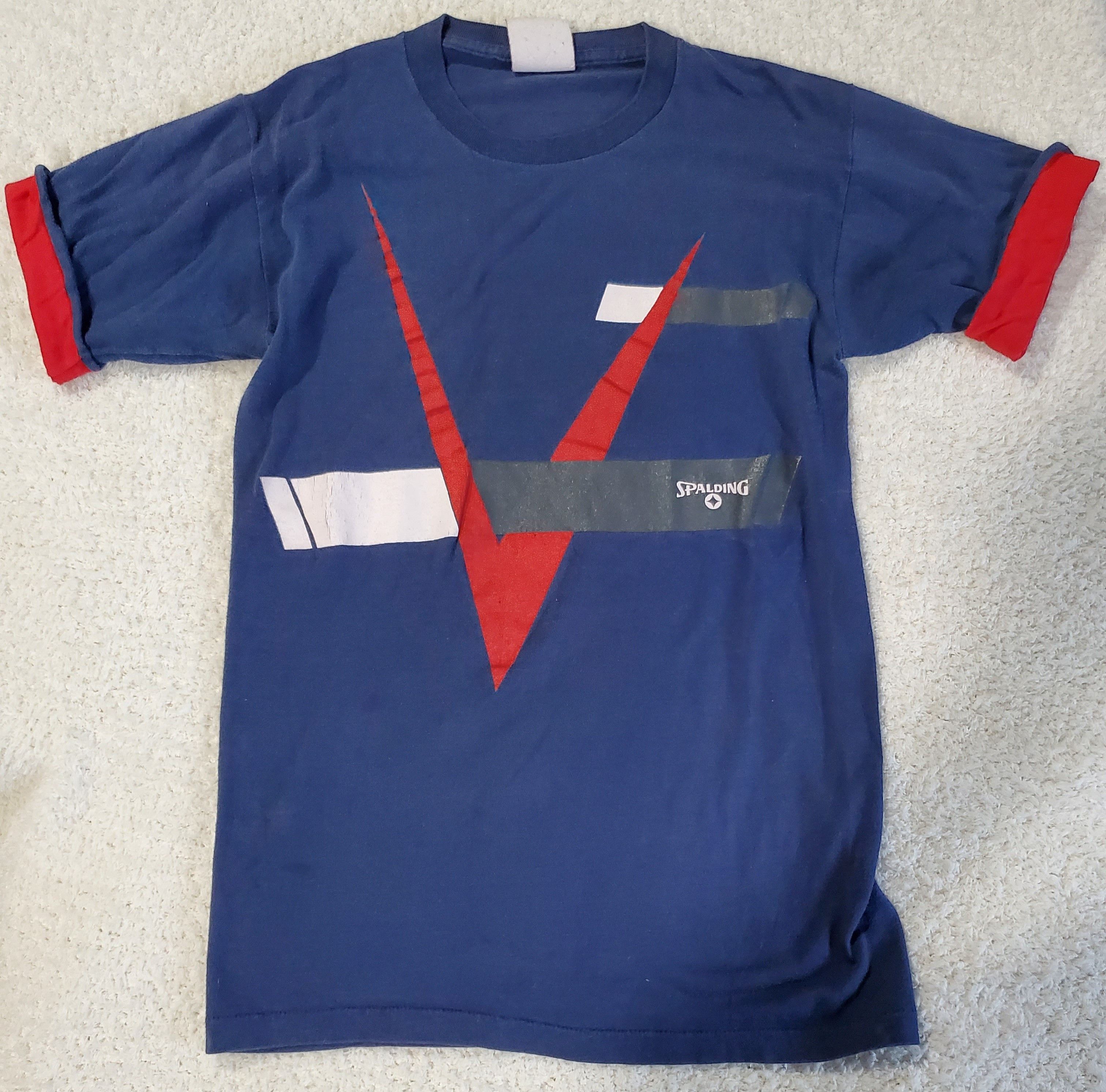 Spalding × Vintage Vintage roll up sleeve spalding flying V 80s Size US M / EU 48-50 / 2 - 1 Thumbnail