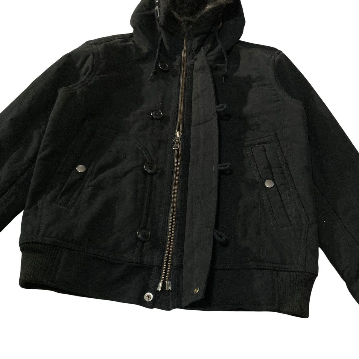 Le Grande Bleu (L.G.B.) BEAMS Bono Hooded Fur Apocalypse Jacket Gothic Vkei Japanese Size US M / EU 48-50 / 2 - 8 Thumbnail