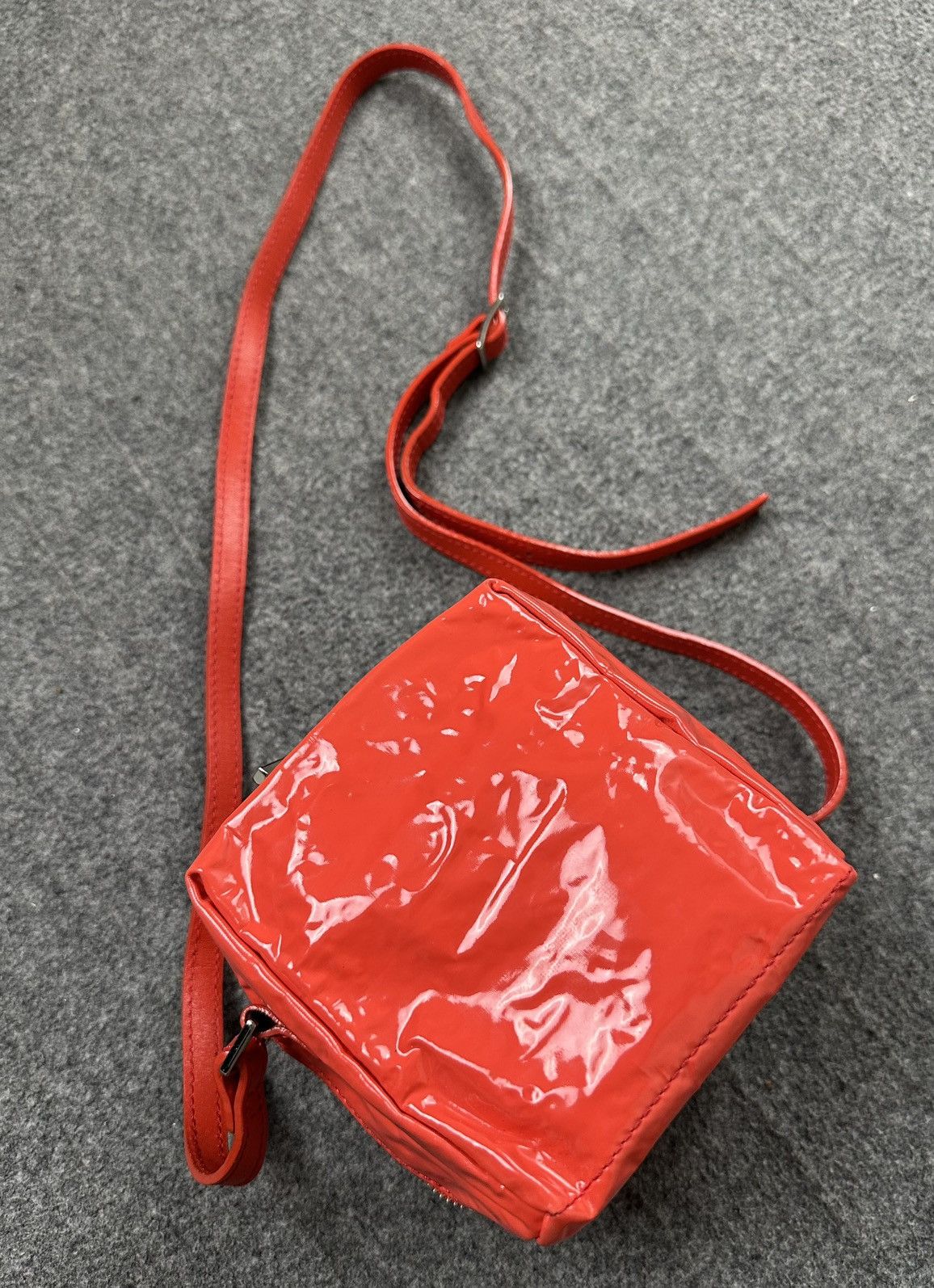Issey Miyake - Pleats Please Clay Like-pot Square Crossbody