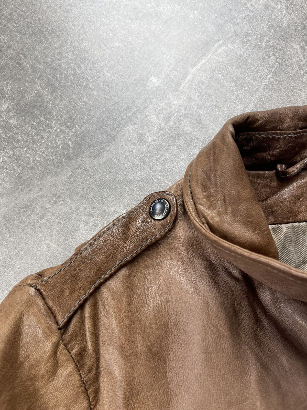 Giorgio Brato Giorgio Brato Avant Garde Distressed Handmade Leather Jacket Size M / US 6-8 / IT 42-44 - 6 Thumbnail