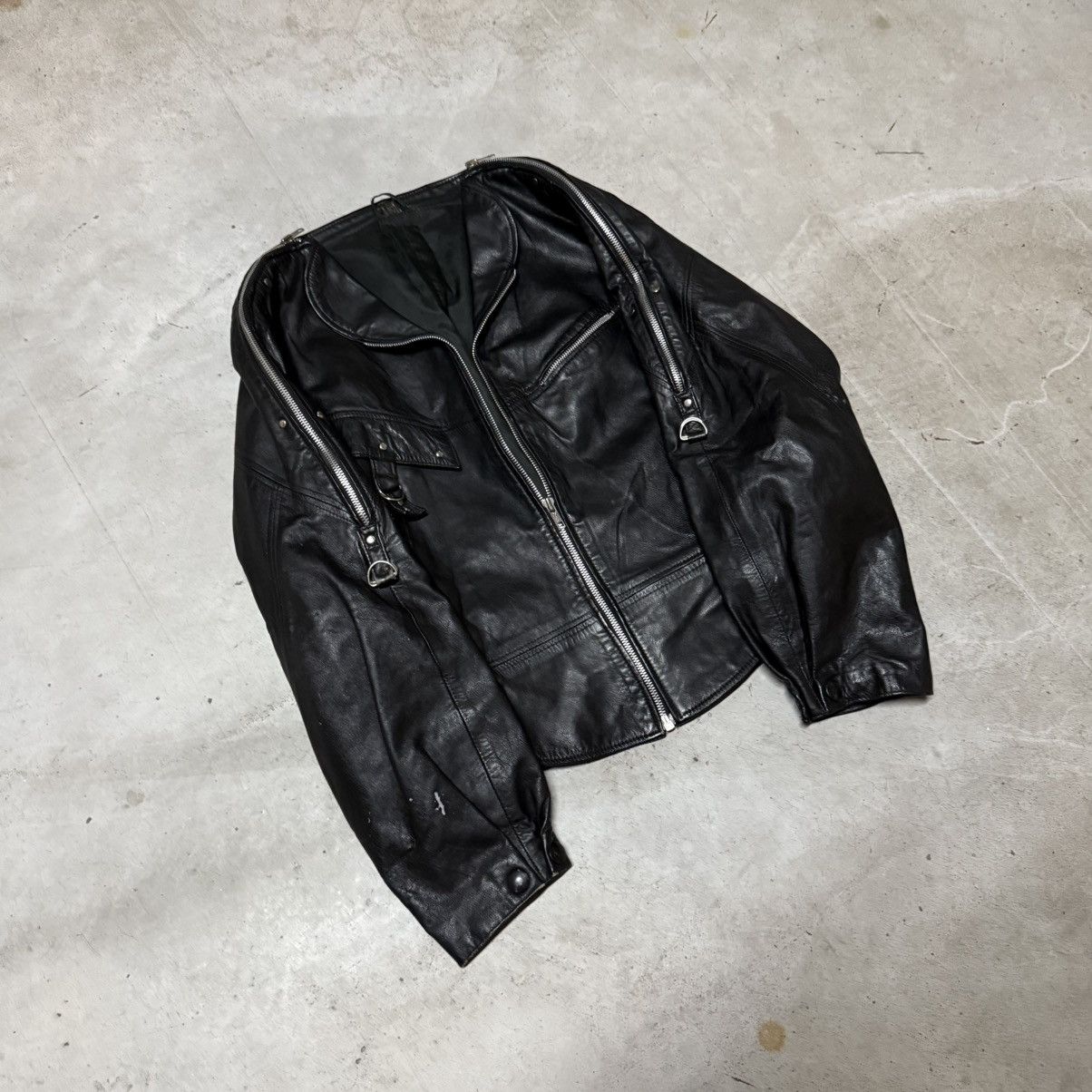 Japanese Brand Vintage womans shoulder zip up opium leather jacket Size S / US 4 / IT 40 - 3 Thumbnail