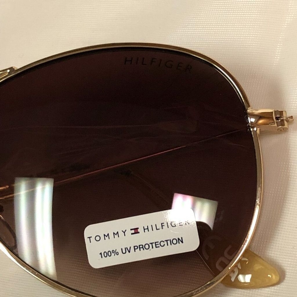 Tommy Hilfiger Tommy Hilfiger Gold Frame Aviator Sunglasses Size ONE SIZE - 5 Thumbnail