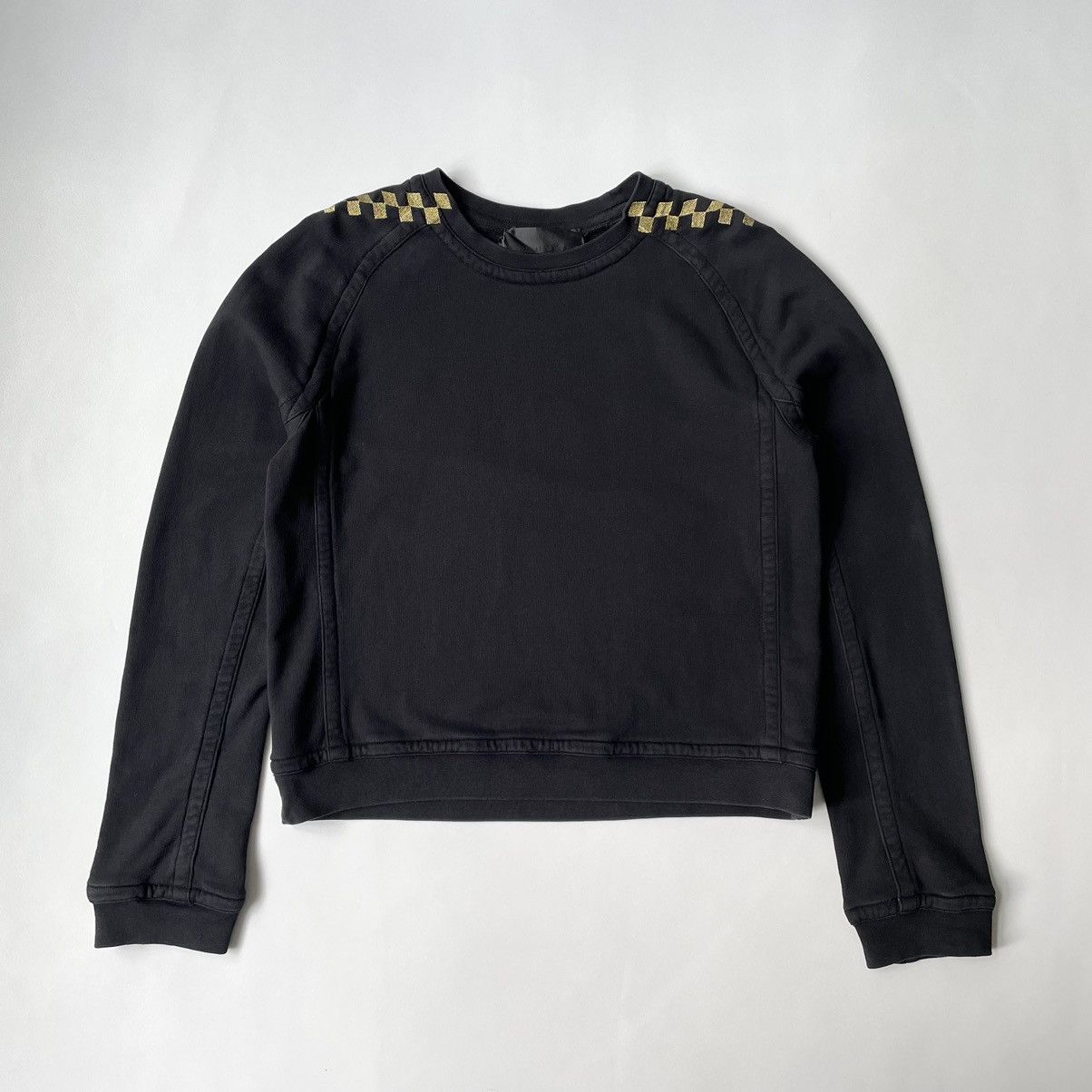 Haider Ackermann Chevron Sleeve Cropped Sweatshirt Size M / US 6-8 / IT 42-44 - 2 Thumbnail