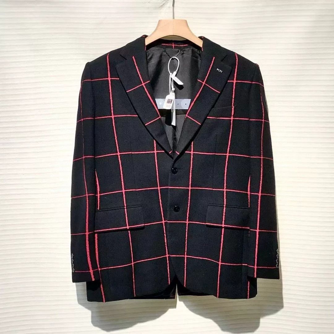 Louis Vuitton Louis Vuitton Runway Wool Blend Check Blazer Size US M / EU 48-50 / 2 - 1 Thumbnail