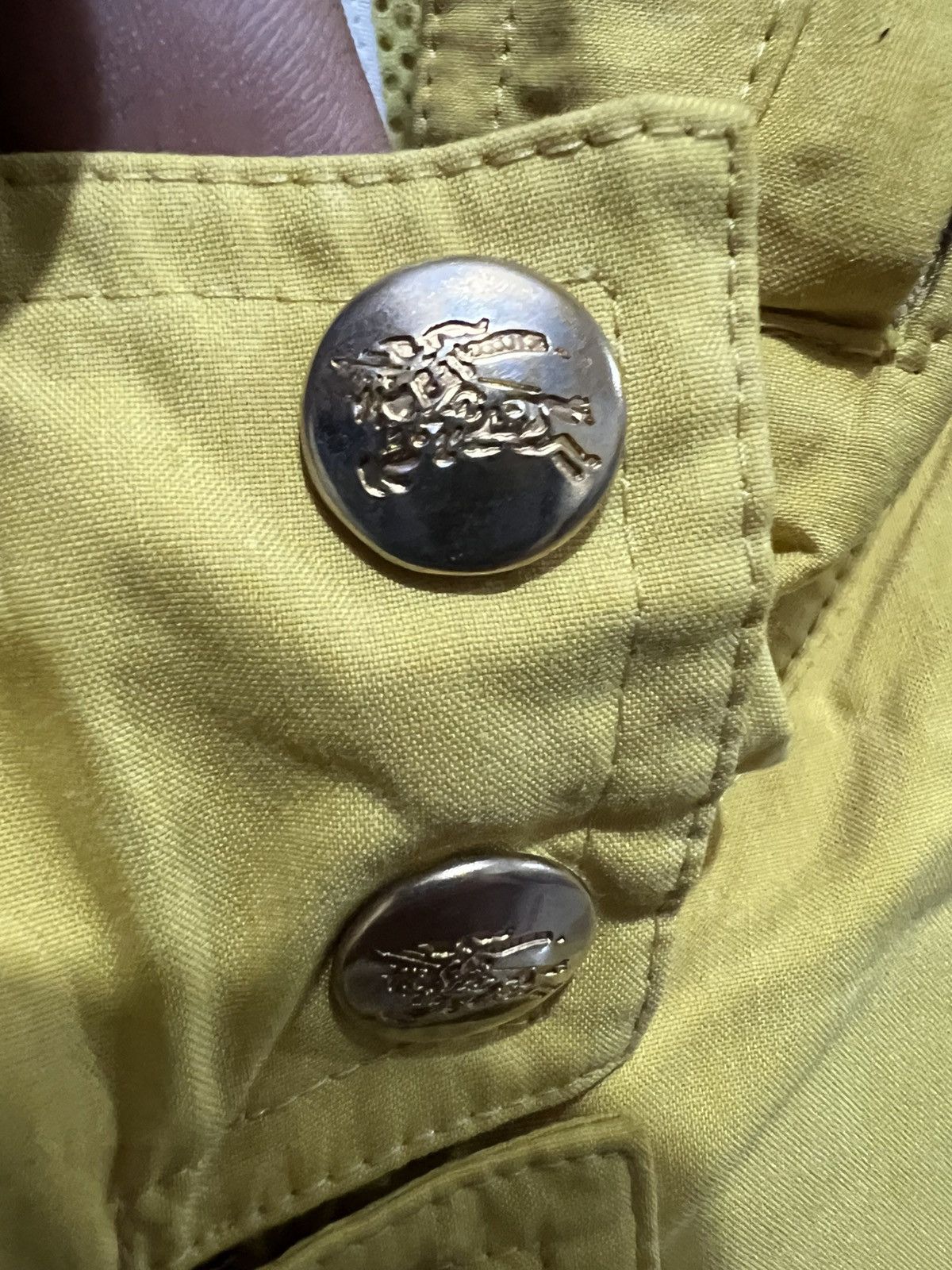 Burberry × Burberry Prorsum × Vintage Vintage 90s Burberrys Lightweight Coat Yellow Size US M / EU 48-50 / 2 - 8 Thumbnail