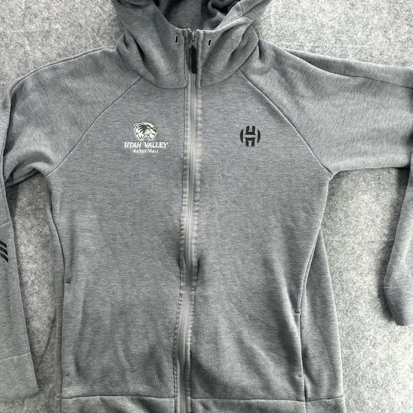 Adidas Adidas Hoodie Mens L Gray James Harden Full Zip Utah Valley Basketball University Sports Size US L / EU 52-54 / 3 - 2 Thumbnail