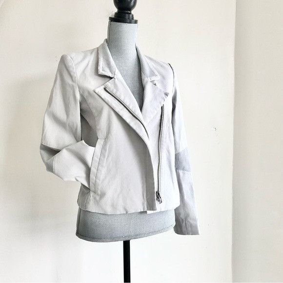 Helmut Lang Helmut Lang Women’s Asymmetrical Zip Moto Jacket Tan Beige G Size S / US 4 / IT 40 - 5 Thumbnail
