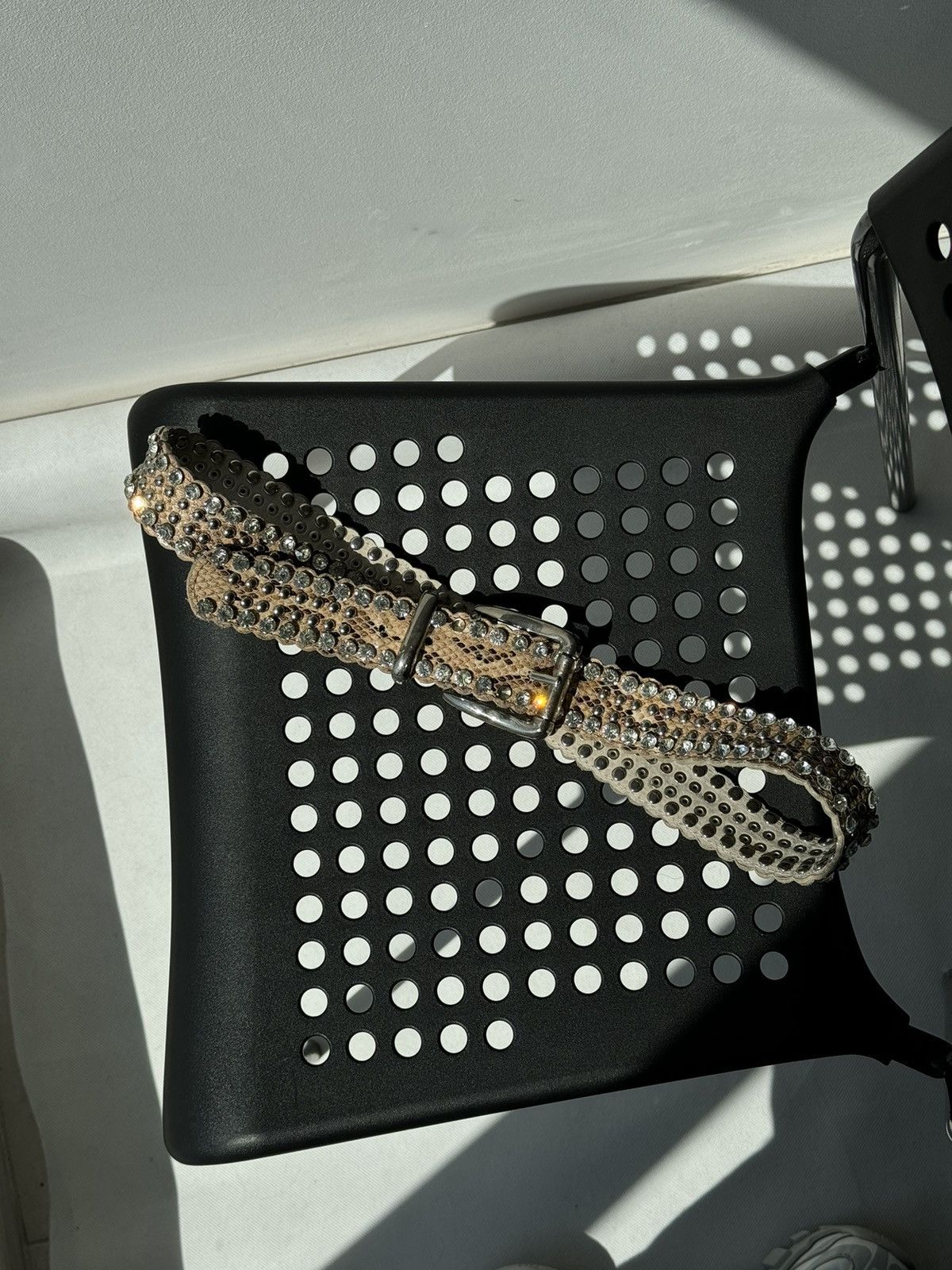 B.B. Simon × Vintage Vintage Rhinestone Y2k Leopard Avant Garde Belt Rare Size ONE SIZE - 7 Thumbnail