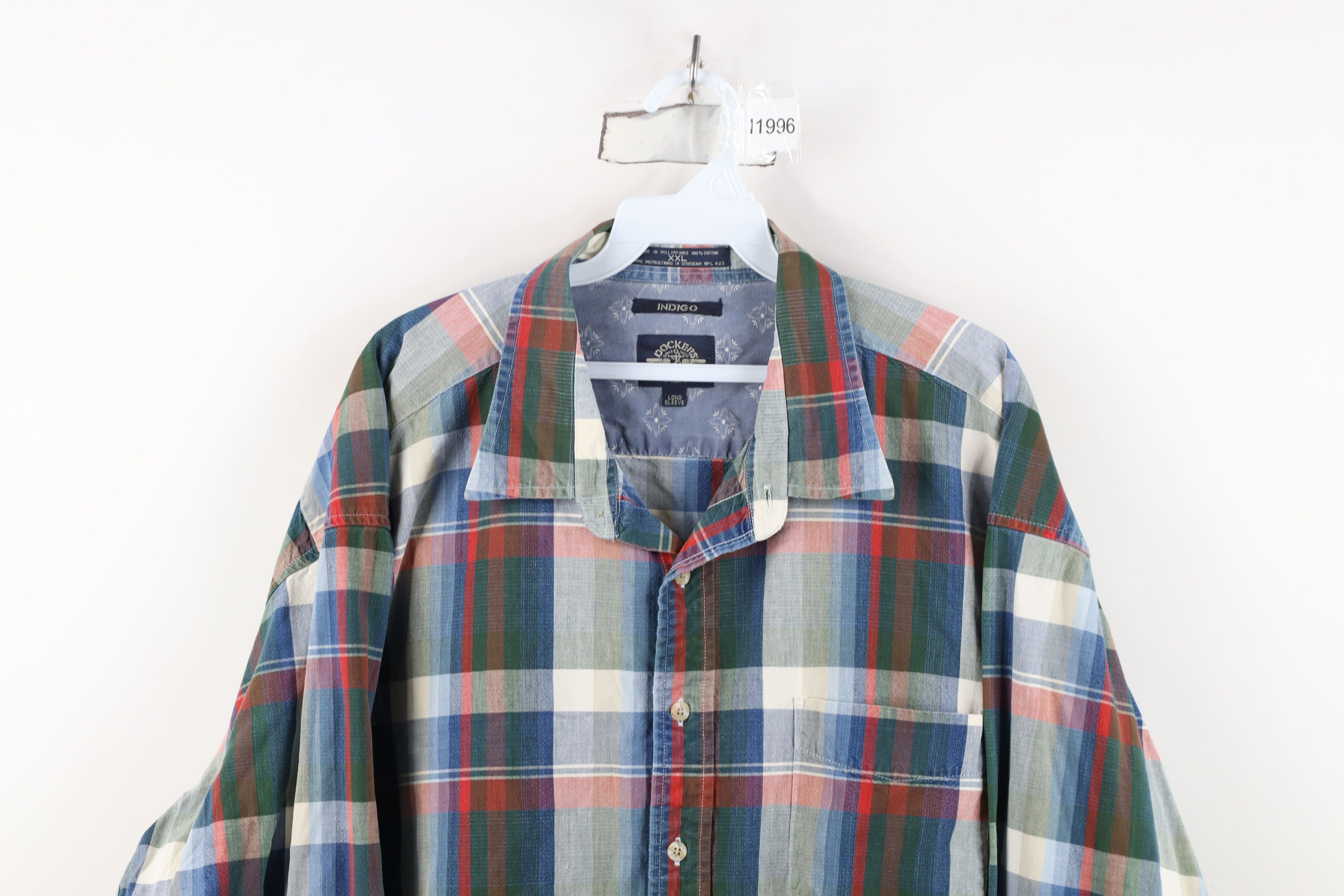 Vintage Vintage 90s Streetwear Rainbow Plaid Collared Button Shirt Size US XXL / EU 58 / 5 - 2 Thumbnail