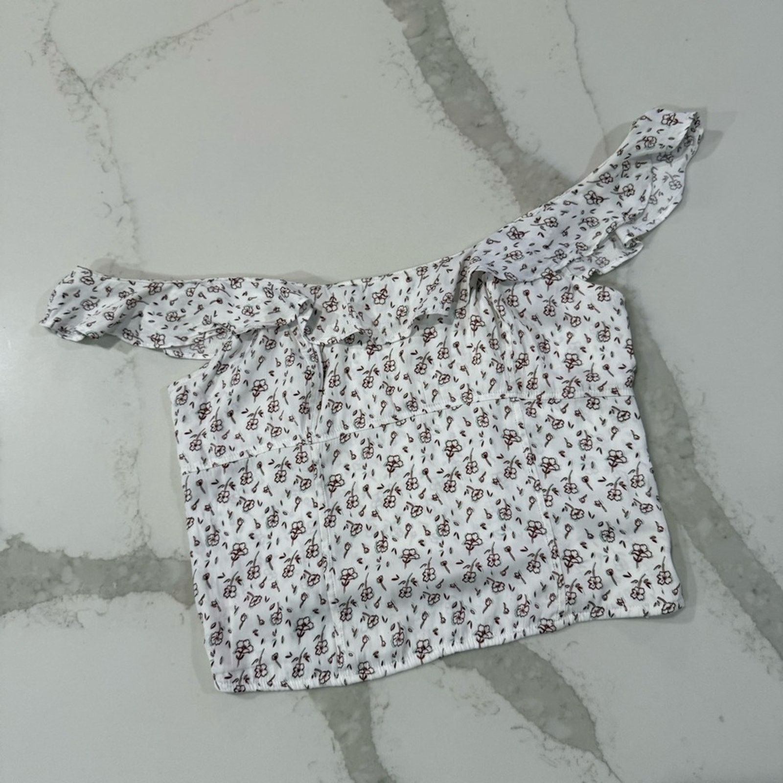 Free People Free People Floral Smocked Ruffle Trim TankTop Womens Medium Size M / US 6-8 / IT 42-44 - 5 Thumbnail
