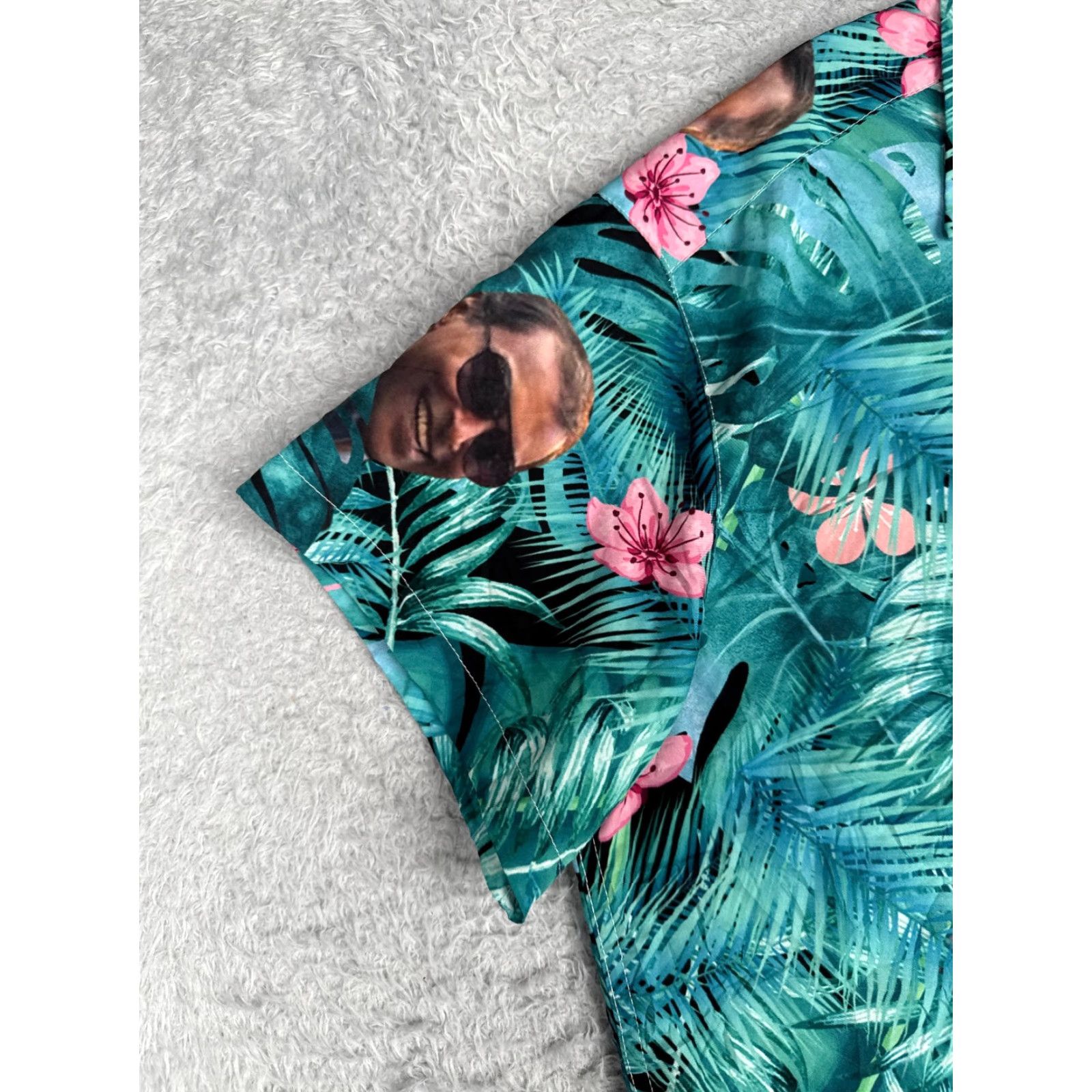 Vintage Hawaiian Shirt Unbranded Button-Up Floral Blue Pink Short Sleeve Adult Medium Size US M / EU 48-50 / 2 - 3 Thumbnail